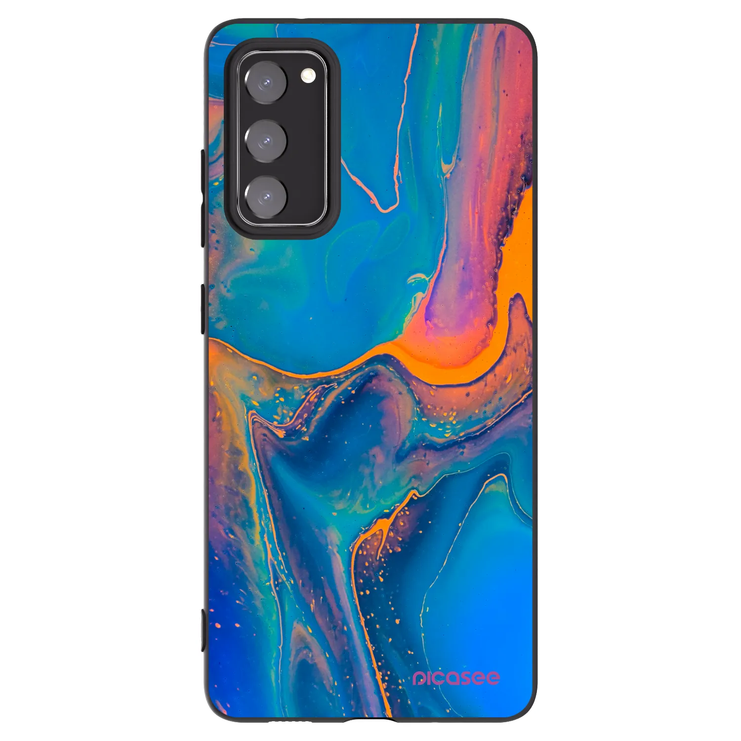 Picasee husă neagră din silicon pentru Samsung Galaxy S20 FE - Rainbow