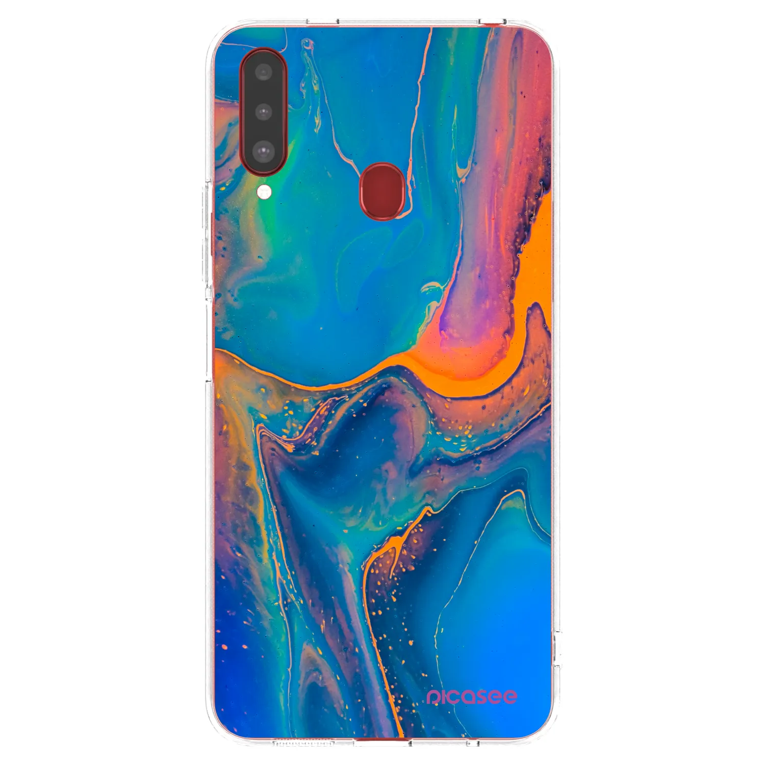 Picasee husă transparentă din silicon pentru Samsung Galaxy A20s - Rainbow