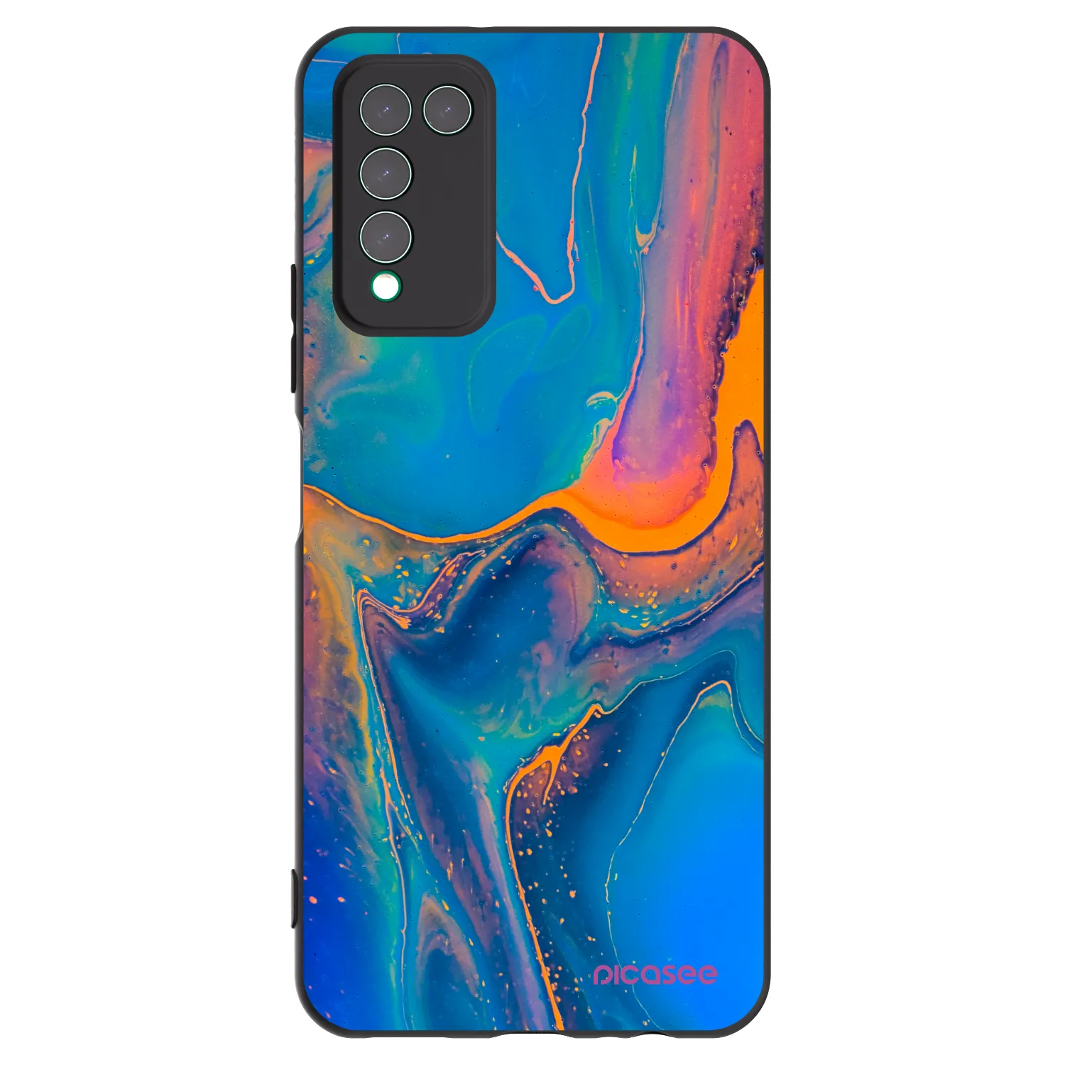 Picasee husă neagră din silicon pentru Honor 10X Lite - Rainbow