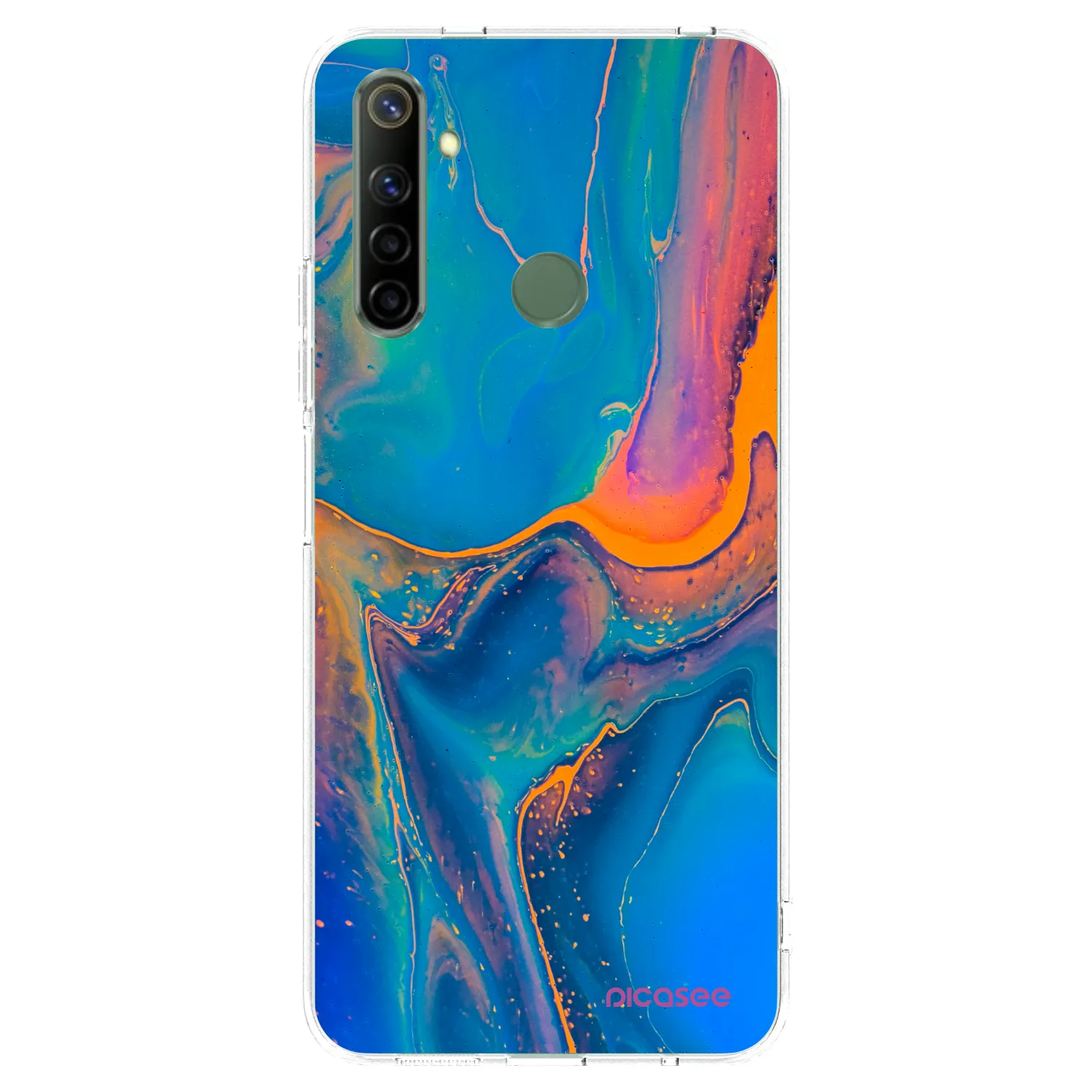 Picasee husă transparentă din silicon pentru Realme 6i - Rainbow
