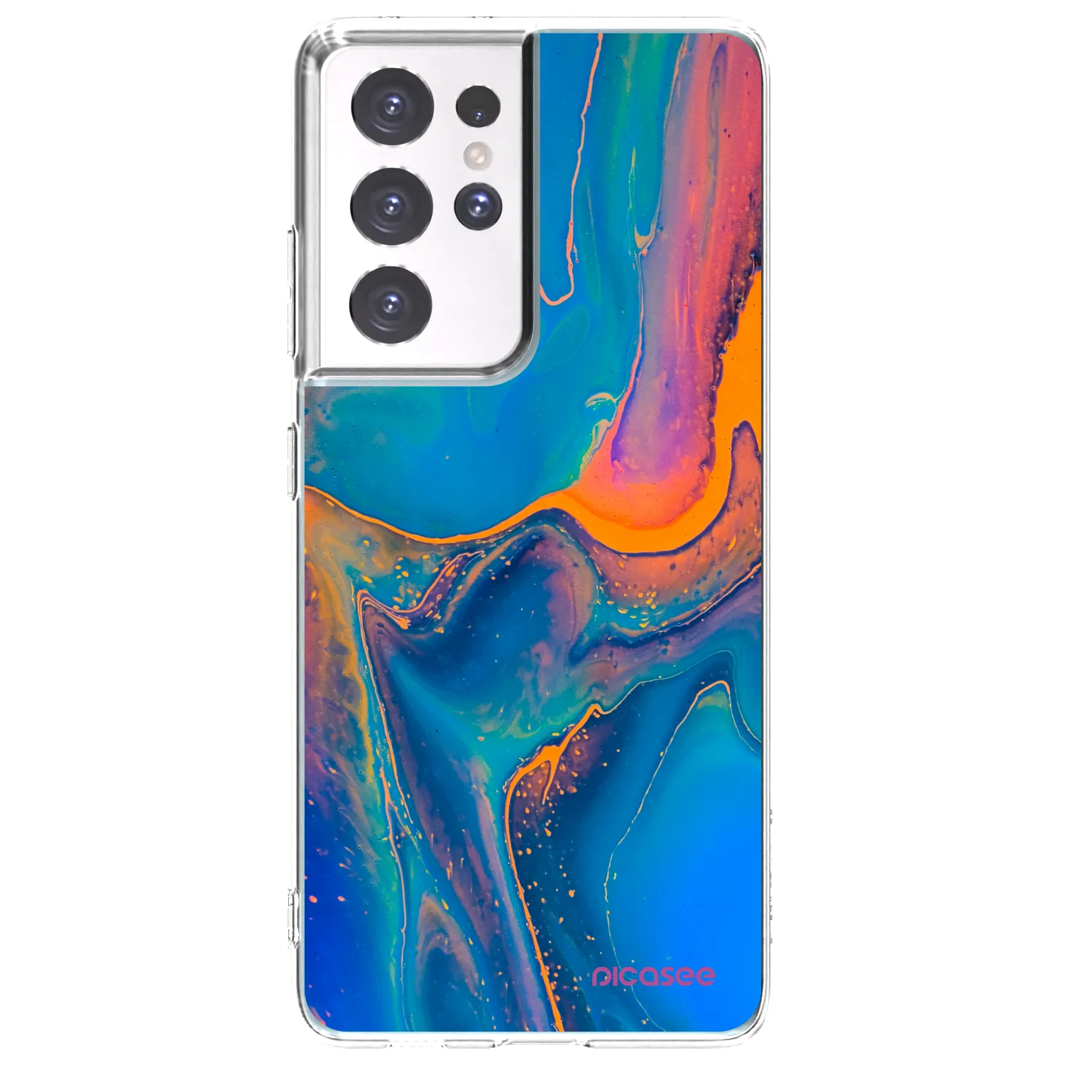 Picasee husă transparentă din silicon pentru Samsung Galaxy S21 Ultra 5G G998B - Rainbow