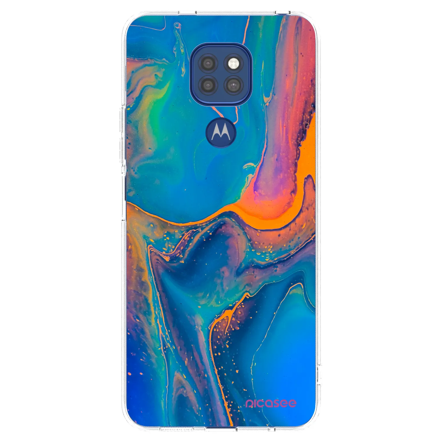 Picasee husă transparentă din silicon pentru Motorola Moto G9 Play - Rainbow