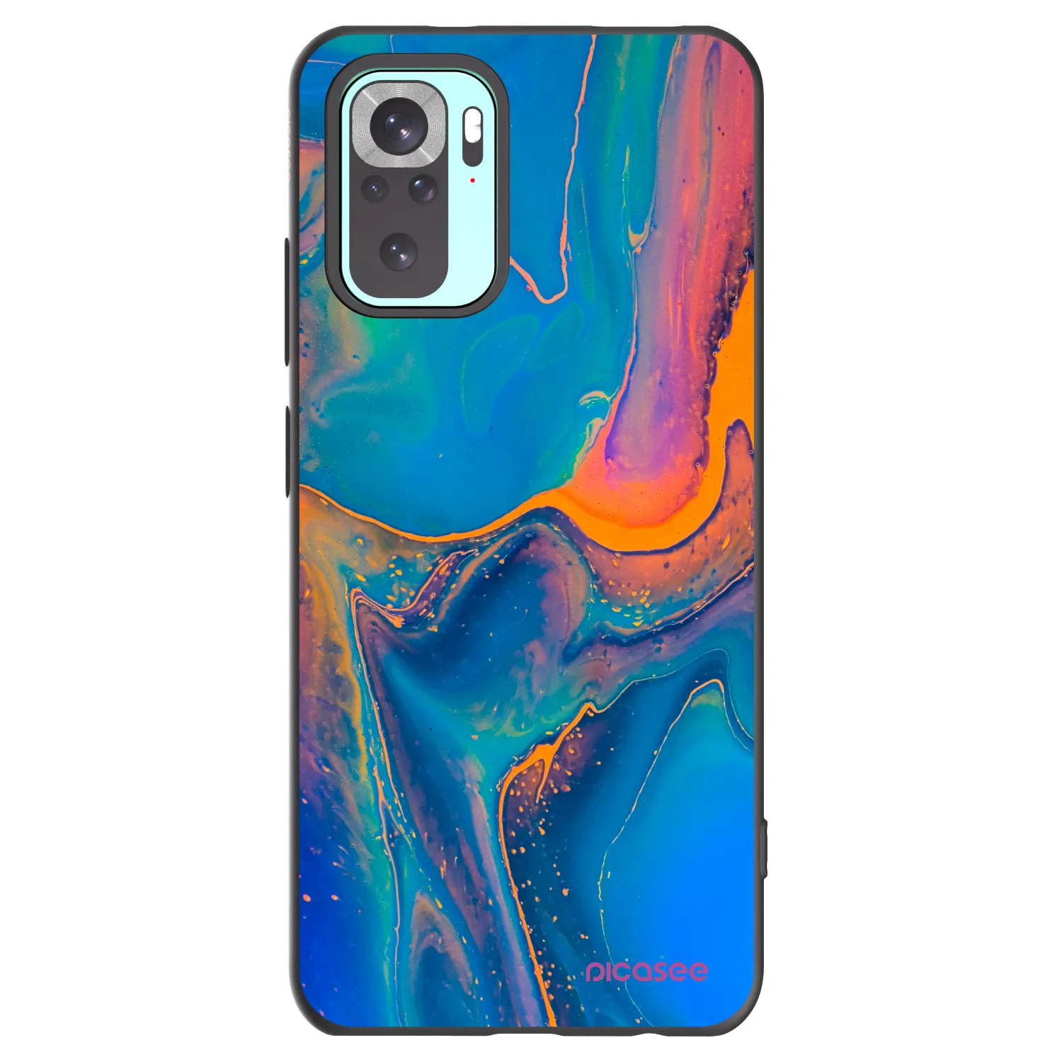 Picasee husă neagră din silicon pentru Xiaomi Redmi Note 10 Pro - Rainbow