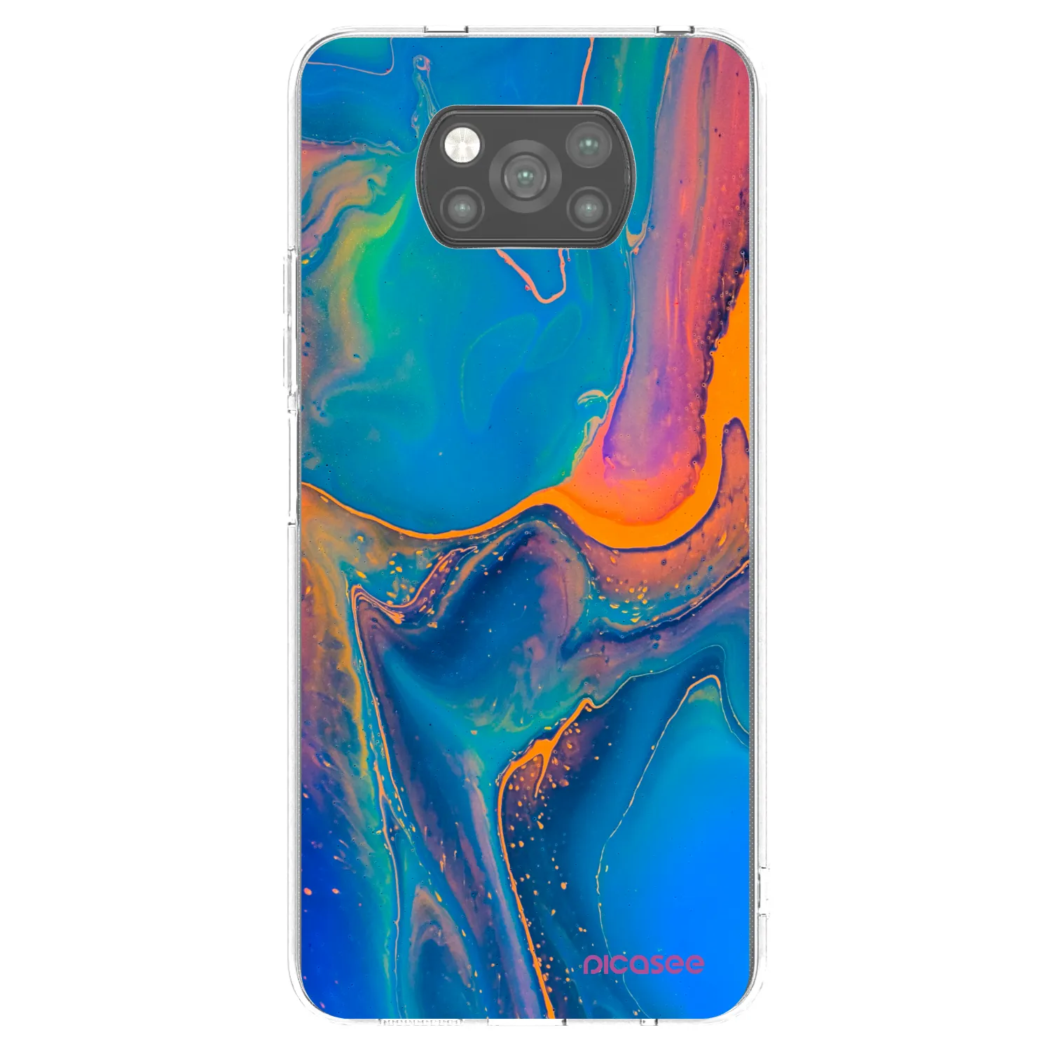 Picasee husă neagră din silicon pentru Xiaomi Poco X3 Pro - Rainbow