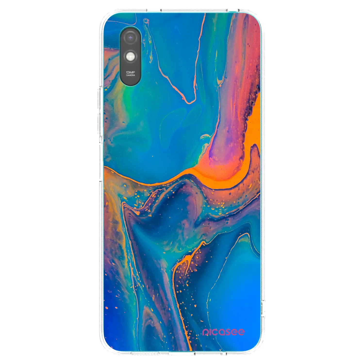 Picasee husă transparentă din silicon pentru Xiaomi Redmi 9AT - Rainbow