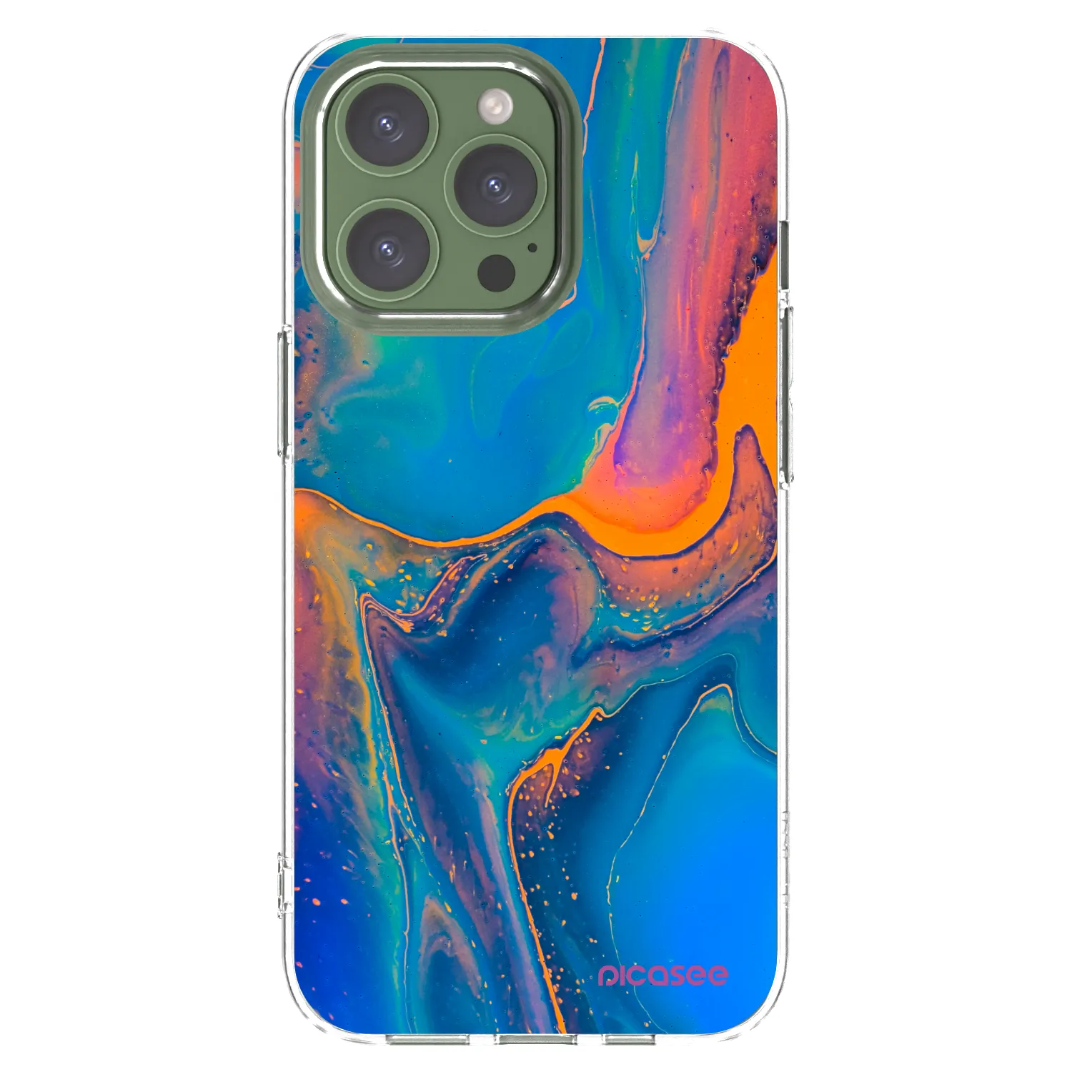 Picasee husă transparentă din silicon pentru Apple iPhone 13 Pro - Rainbow