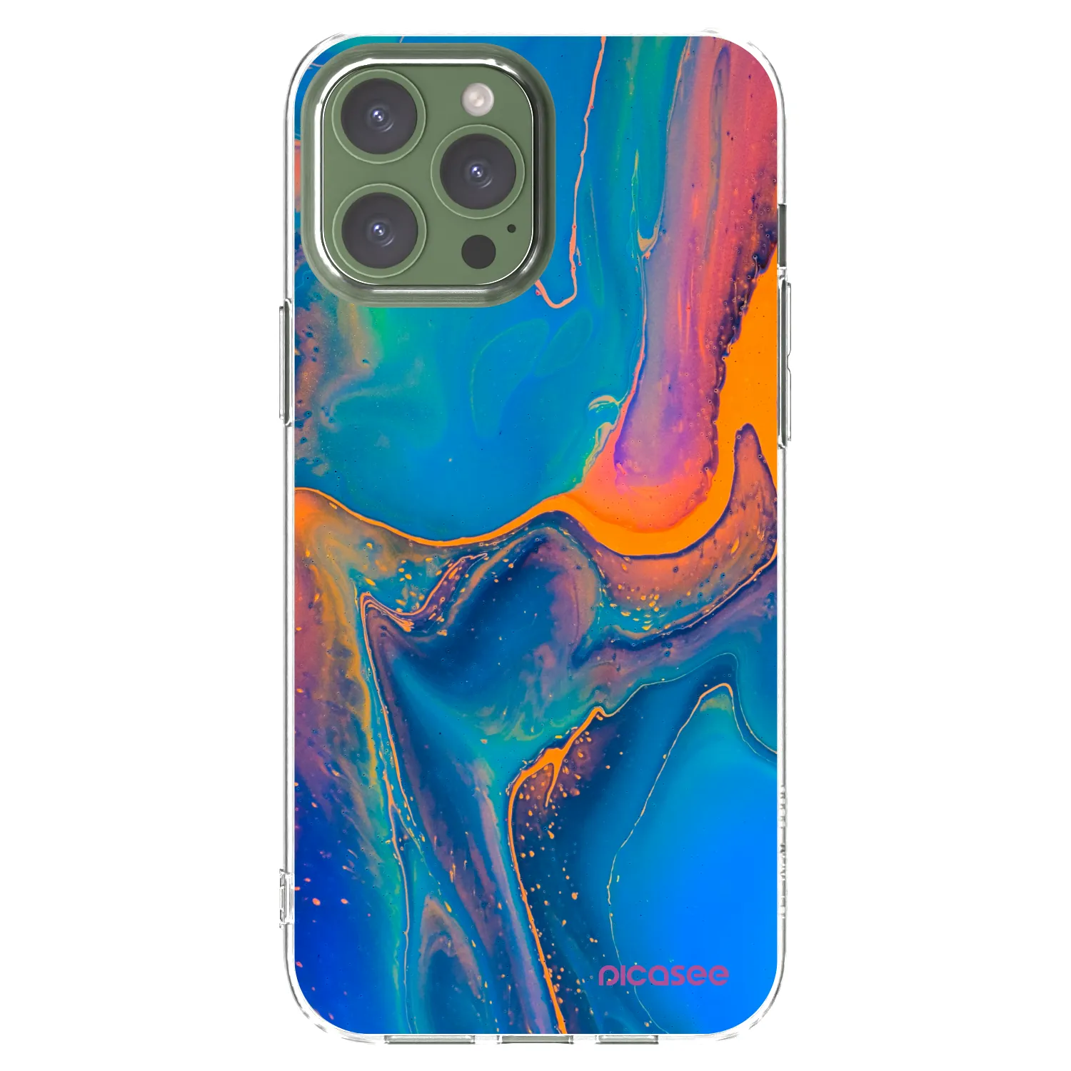 Picasee husă transparentă din silicon pentru Apple iPhone 13 Pro Max - Rainbow