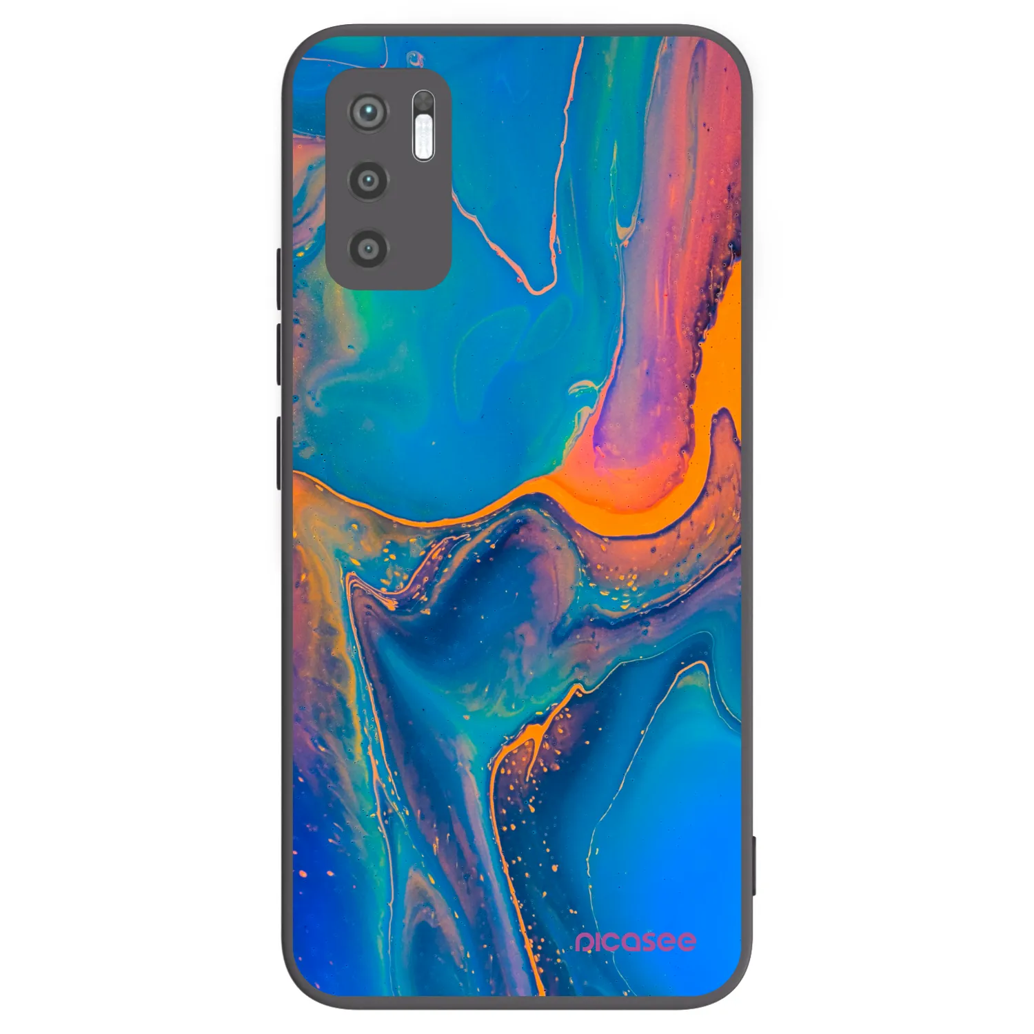 Picasee husă neagră din silicon pentru Xiaomi Redmi Note 10 5G - Rainbow