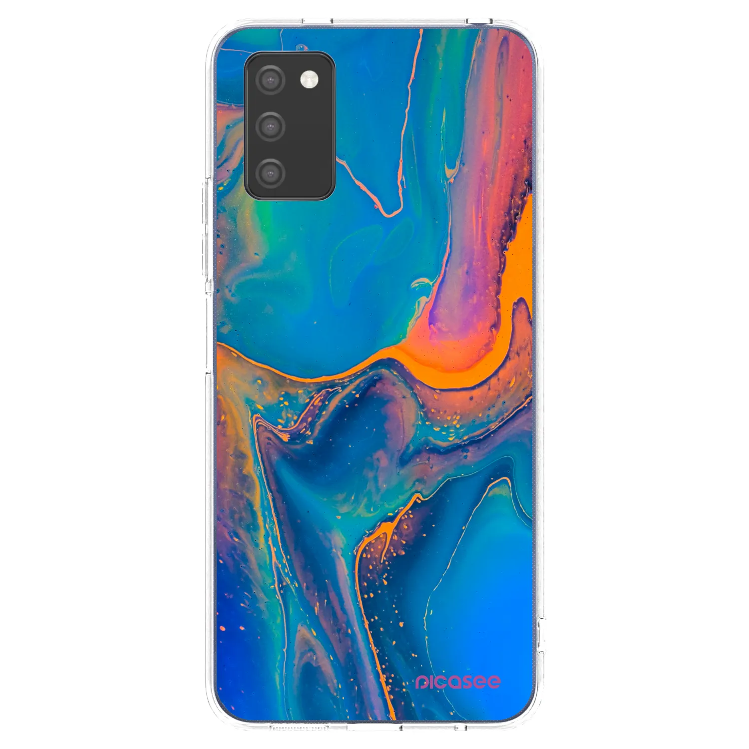 Picasee husă transparentă din silicon pentru Samsung Galaxy A02s A025G - Rainbow