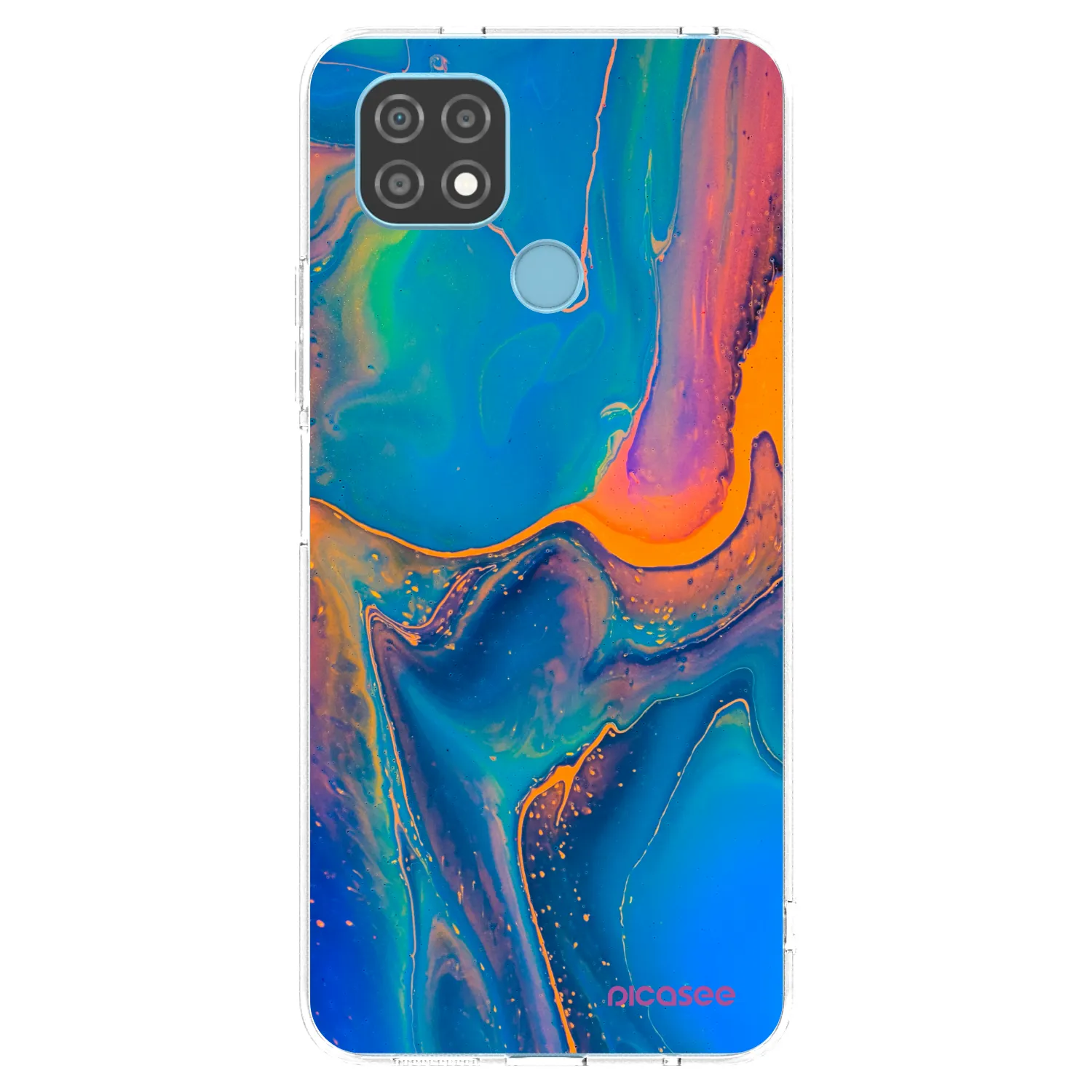 Picasee husă transparentă din silicon pentru Realme C21 - Rainbow