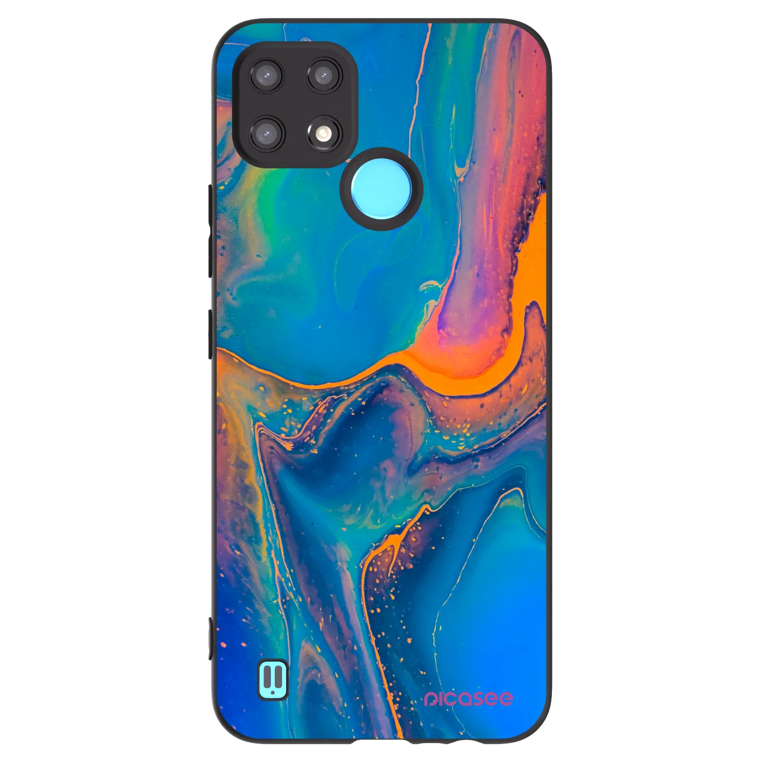 Picasee husă neagră din silicon pentru Realme C21 - Rainbow