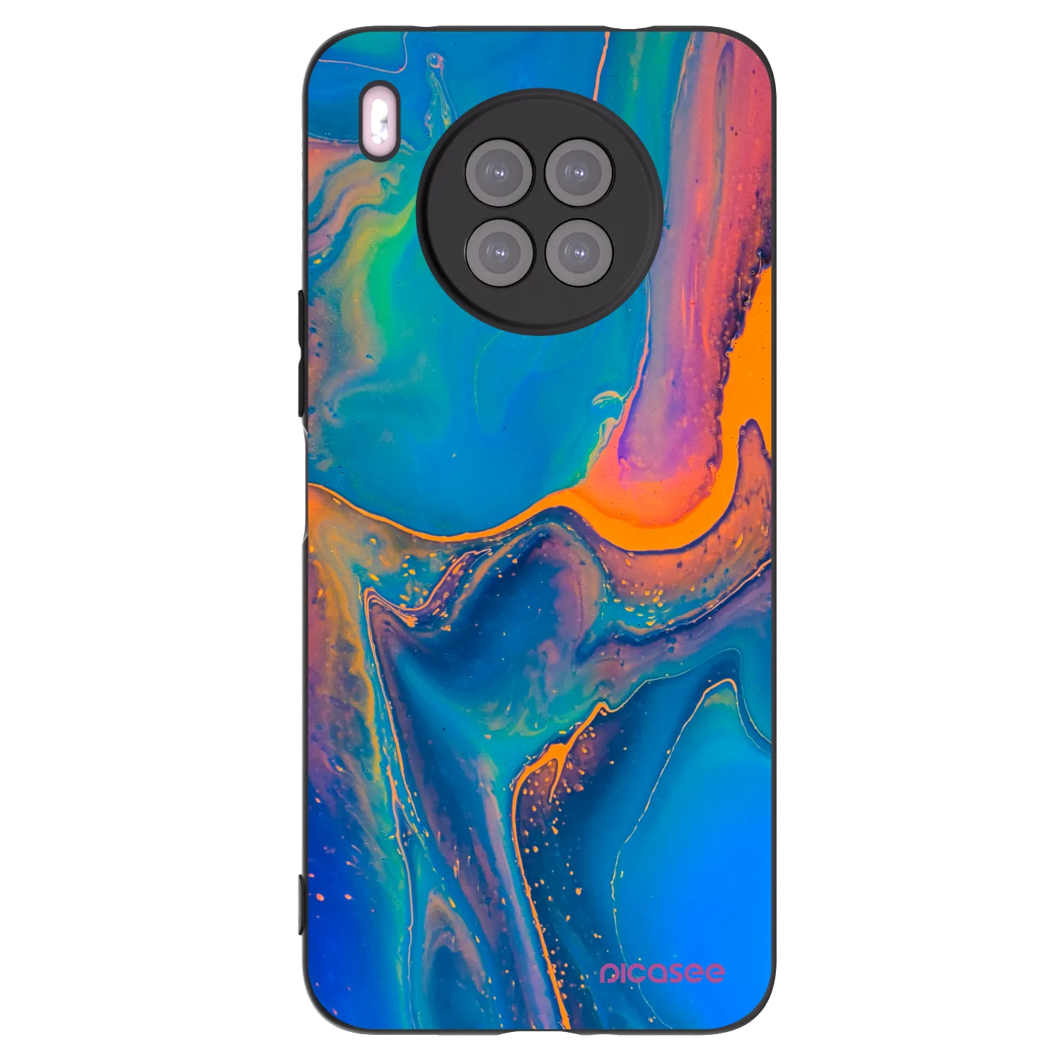 Picasee husă neagră din silicon pentru Huawei Nova 8i - Rainbow