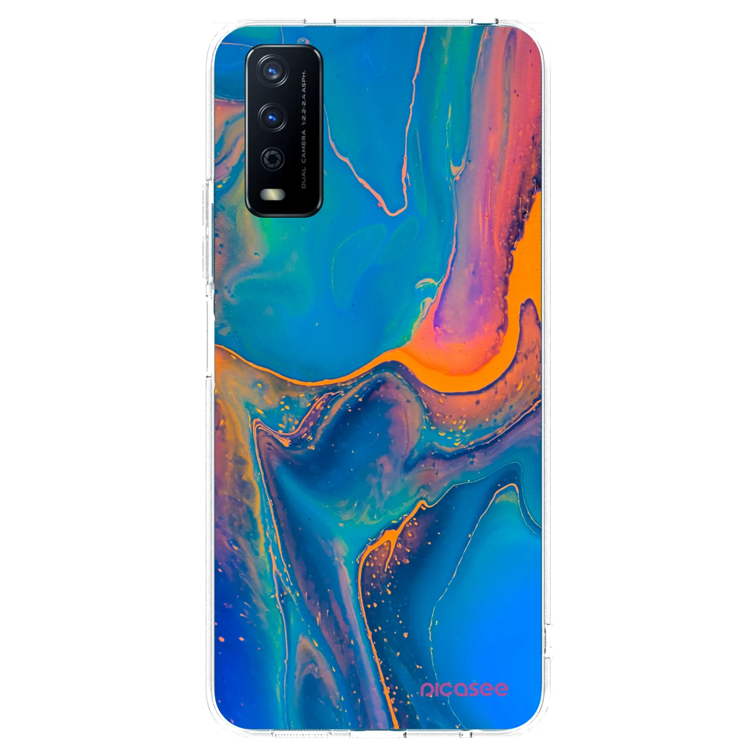 Picasee husă transparentă din silicon pentru Vivo Y11s - Rainbow