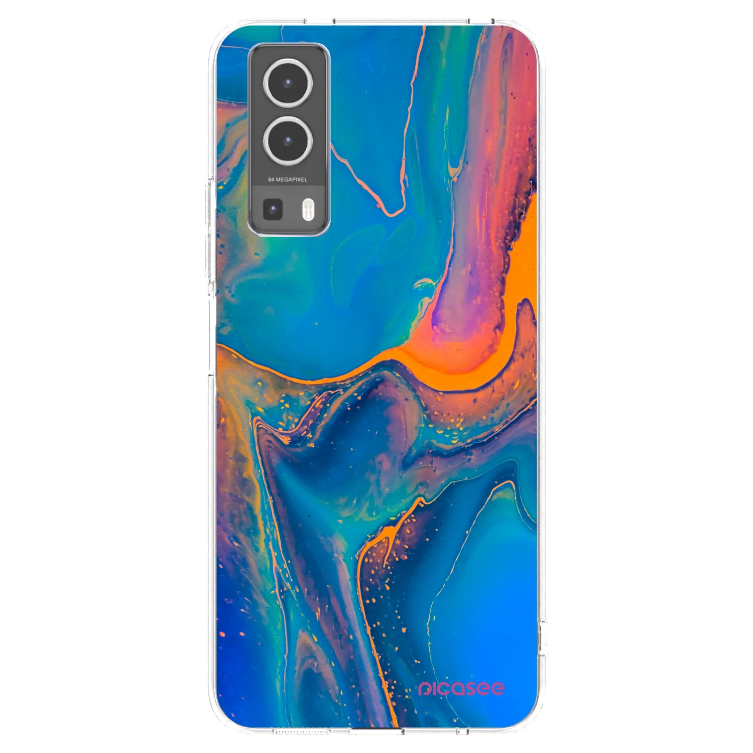 Picasee husă transparentă din silicon pentru Vivo Y72 5G - Rainbow