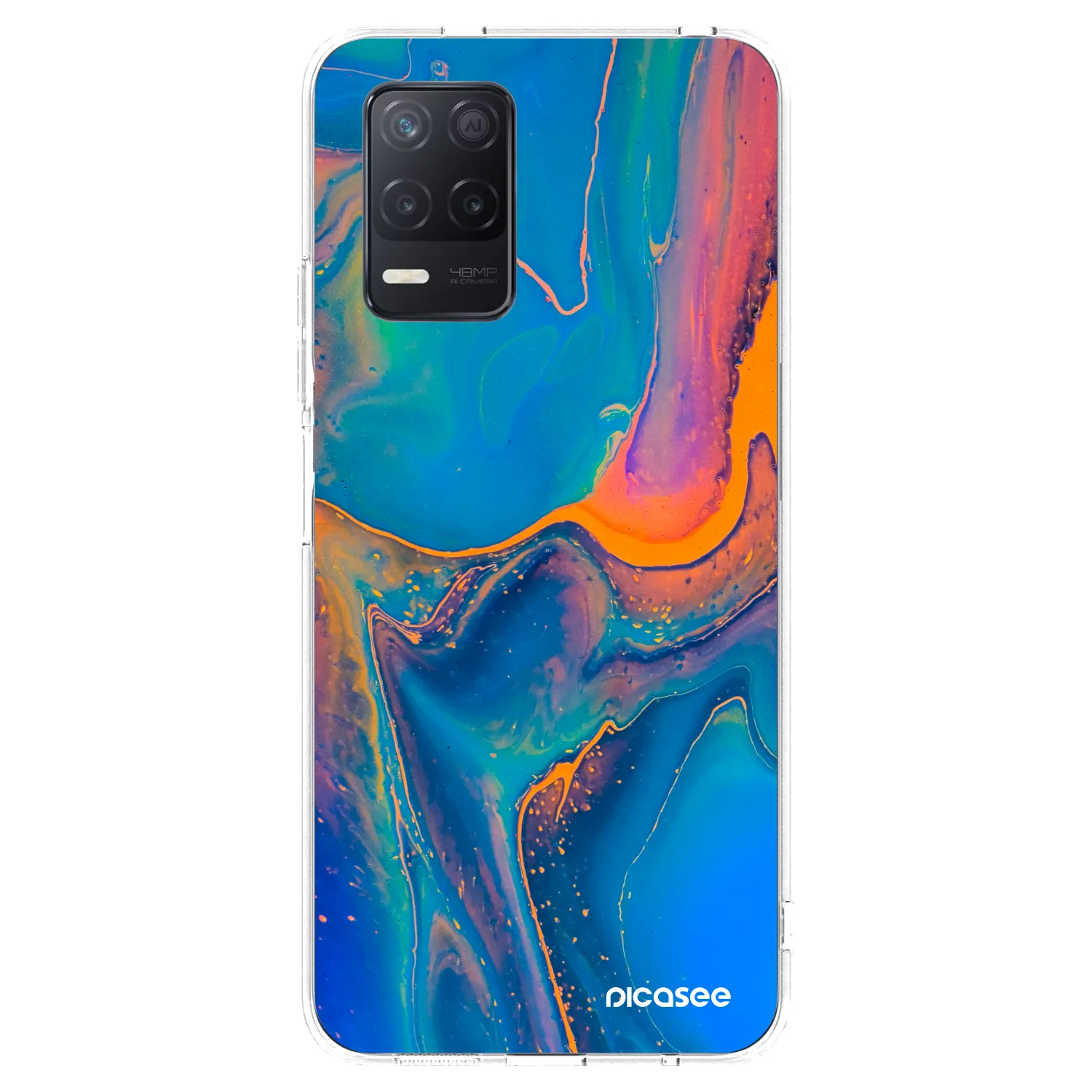 Picasee husă transparentă din silicon pentru Realme 8 5G - Rainbow