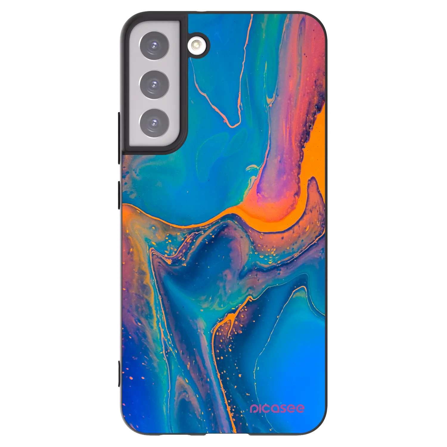Picasee husă neagră din silicon pentru Samsung Galaxy S22+ 5G - Rainbow