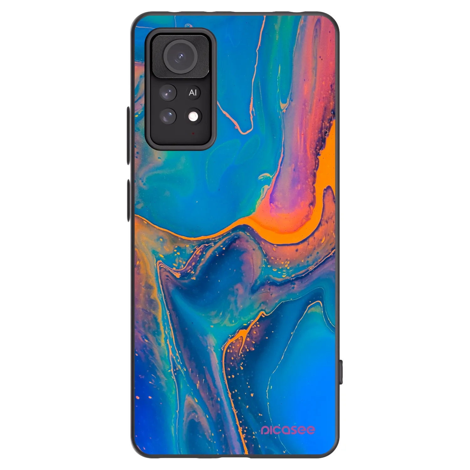Picasee husă neagră din silicon pentru Xiaomi Redmi Note 11 Pro - Rainbow