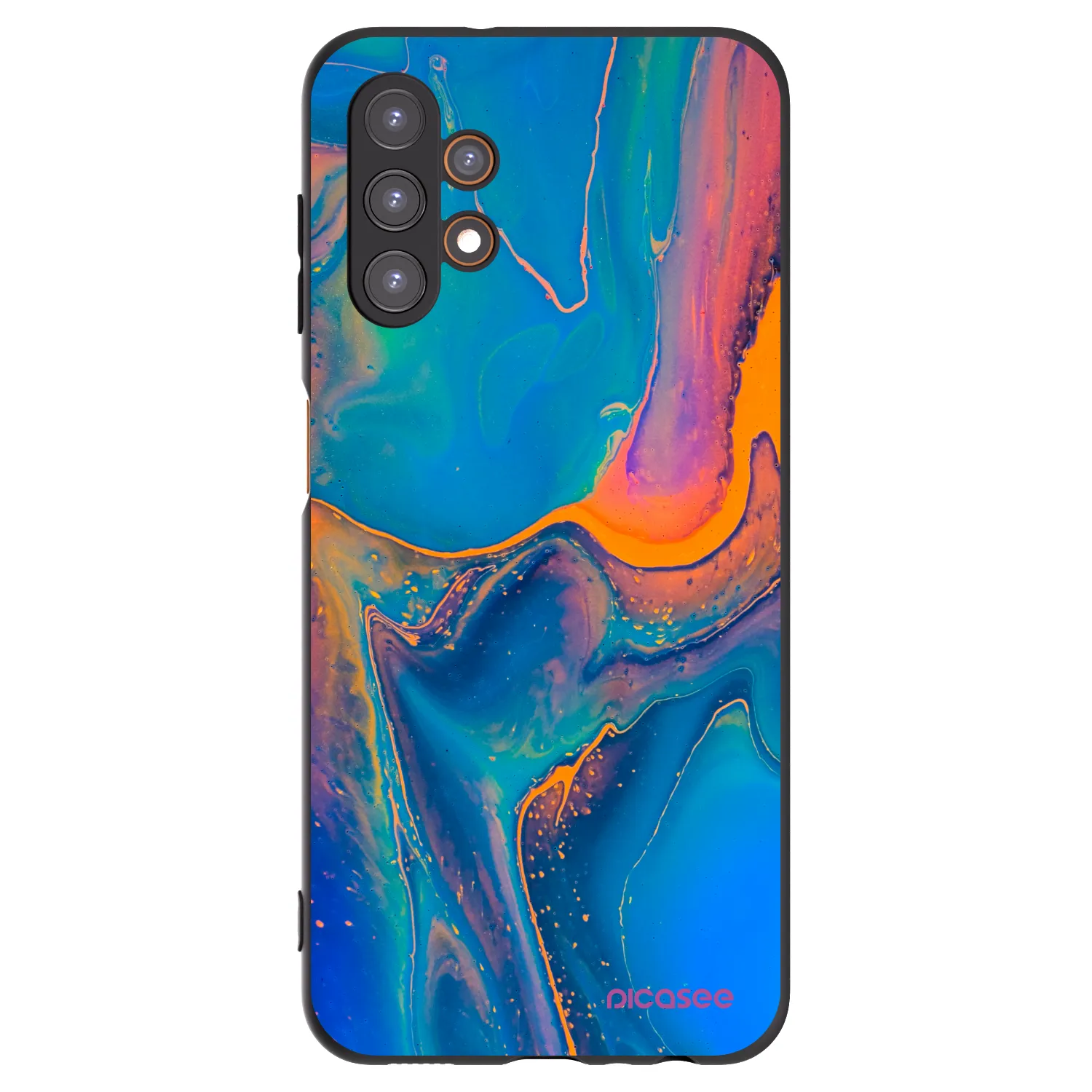 Picasee husă neagră din silicon pentru Samsung Galaxy A13 4G A135 - Rainbow