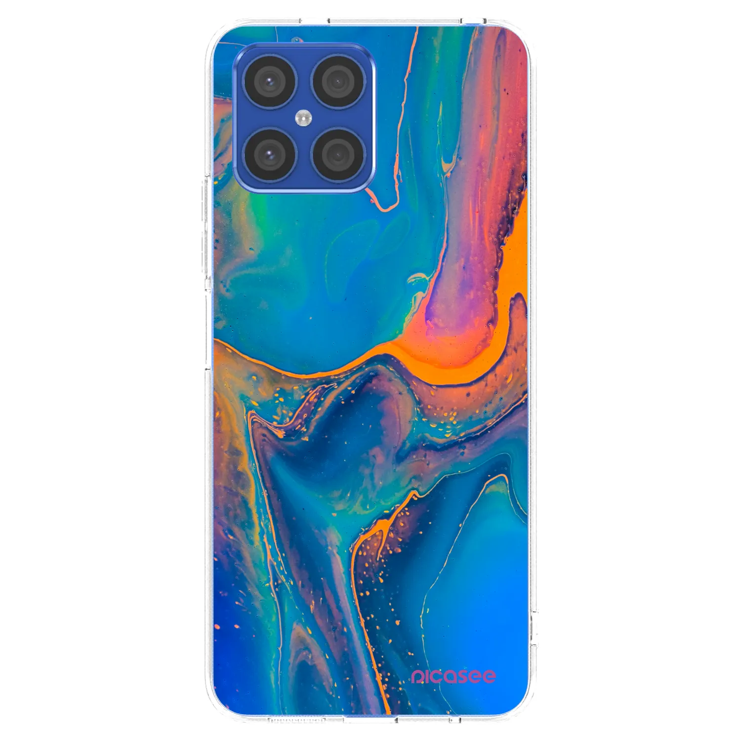 Picasee husă transparentă din silicon pentru Honor X8 4G - Rainbow