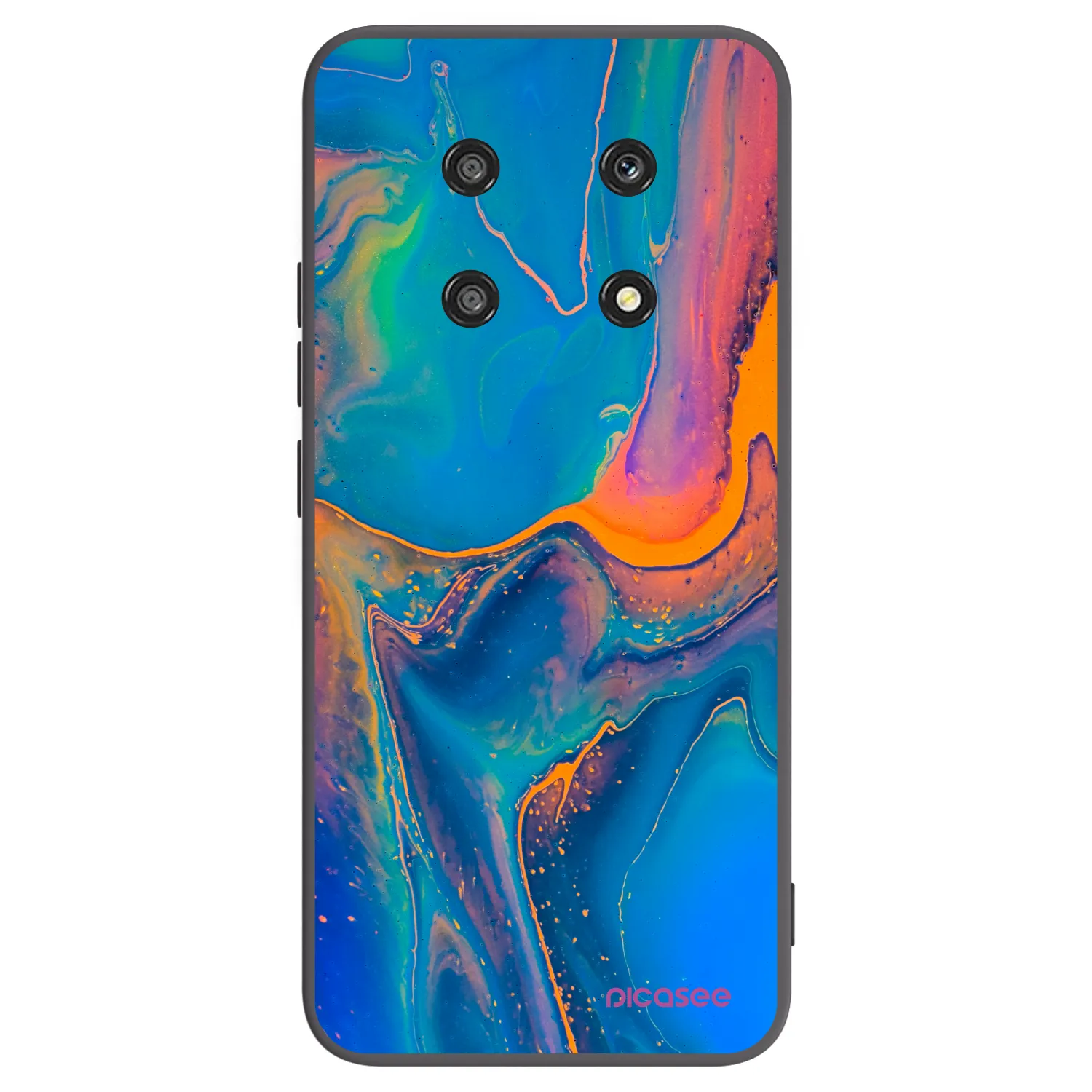 Picasee husă neagră din silicon pentru Honor Magic4 Lite 5G - Rainbow