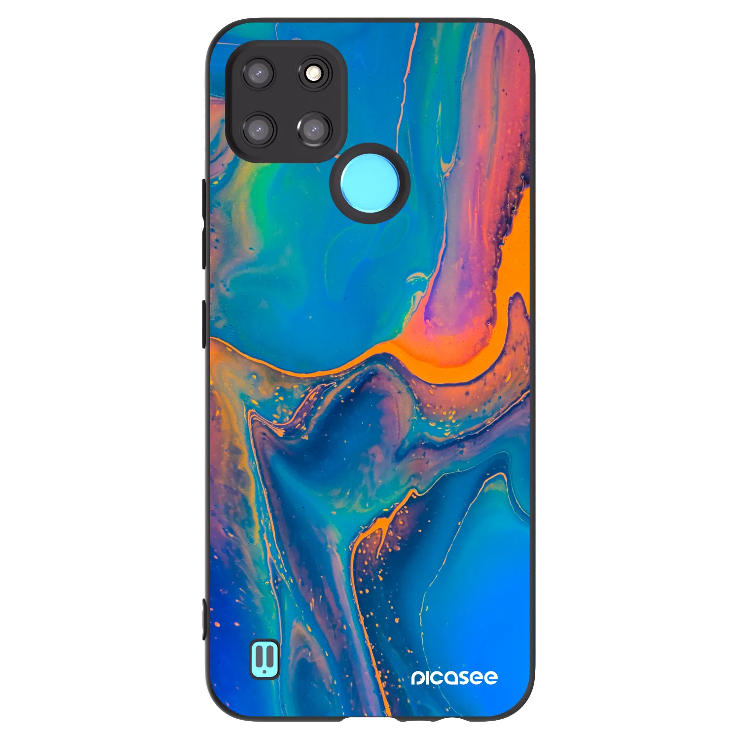 Picasee husă neagră din silicon pentru Realme C21Y - Rainbow