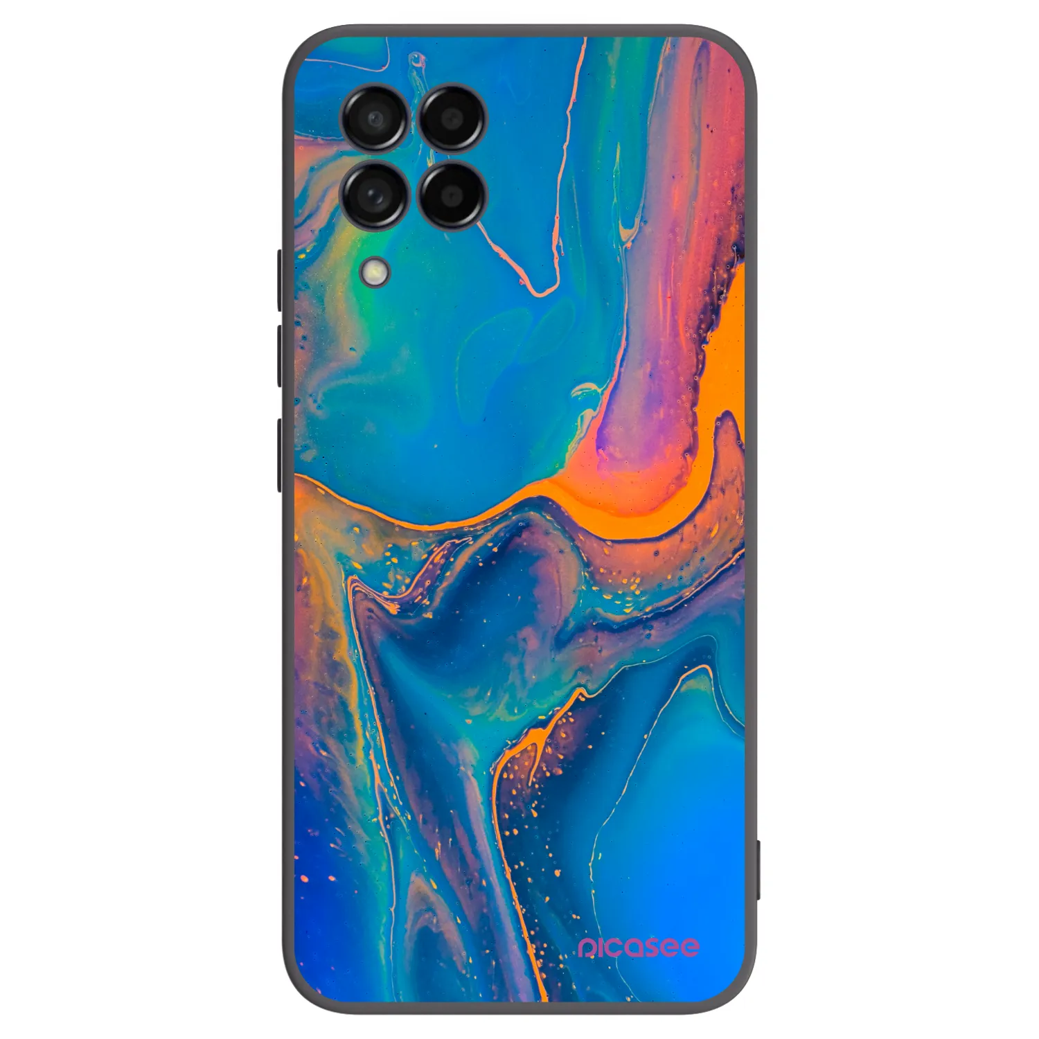 Picasee husă neagră din silicon pentru Samsung Galaxy M53 5G - Rainbow