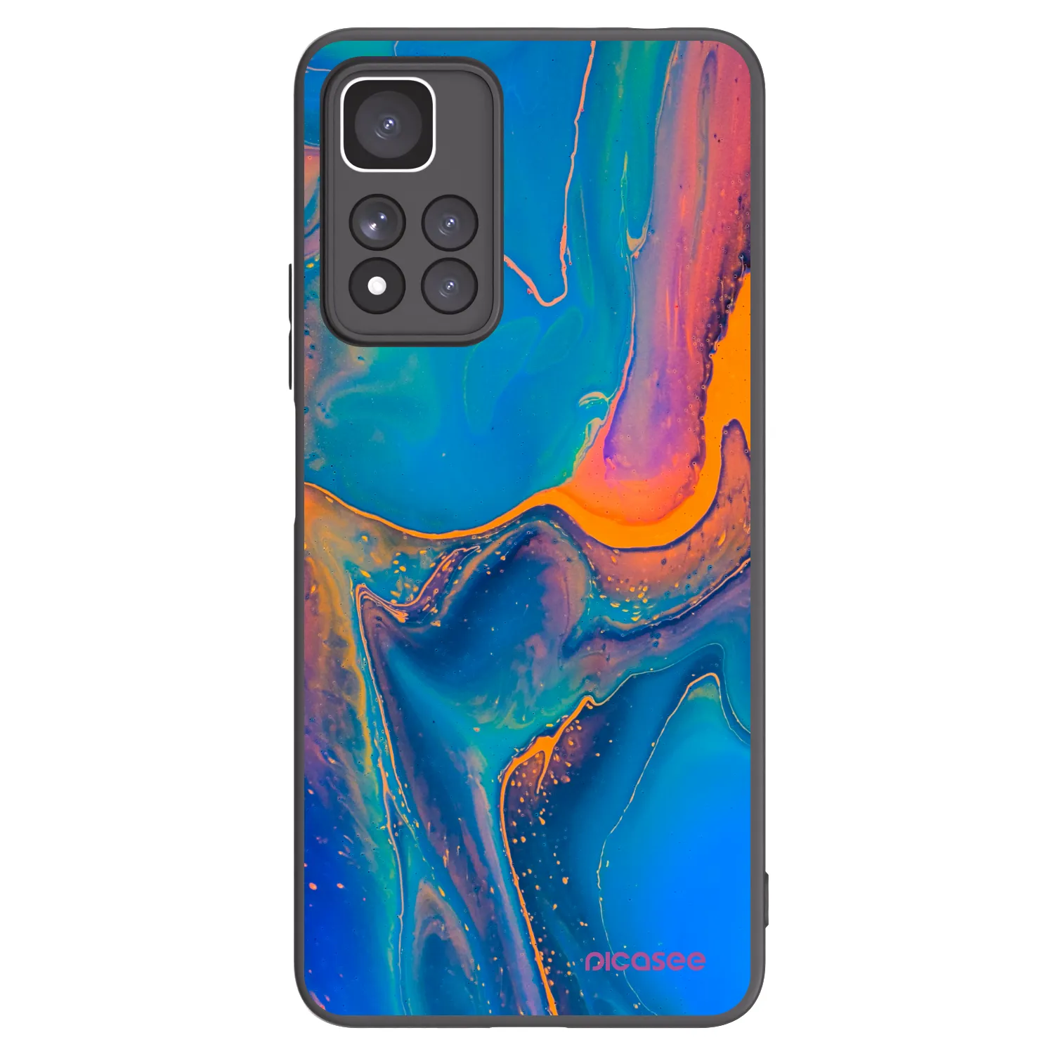 Picasee husă neagră din silicon pentru Xiaomi Redmi Note 11 Pro+ 5G - Rainbow