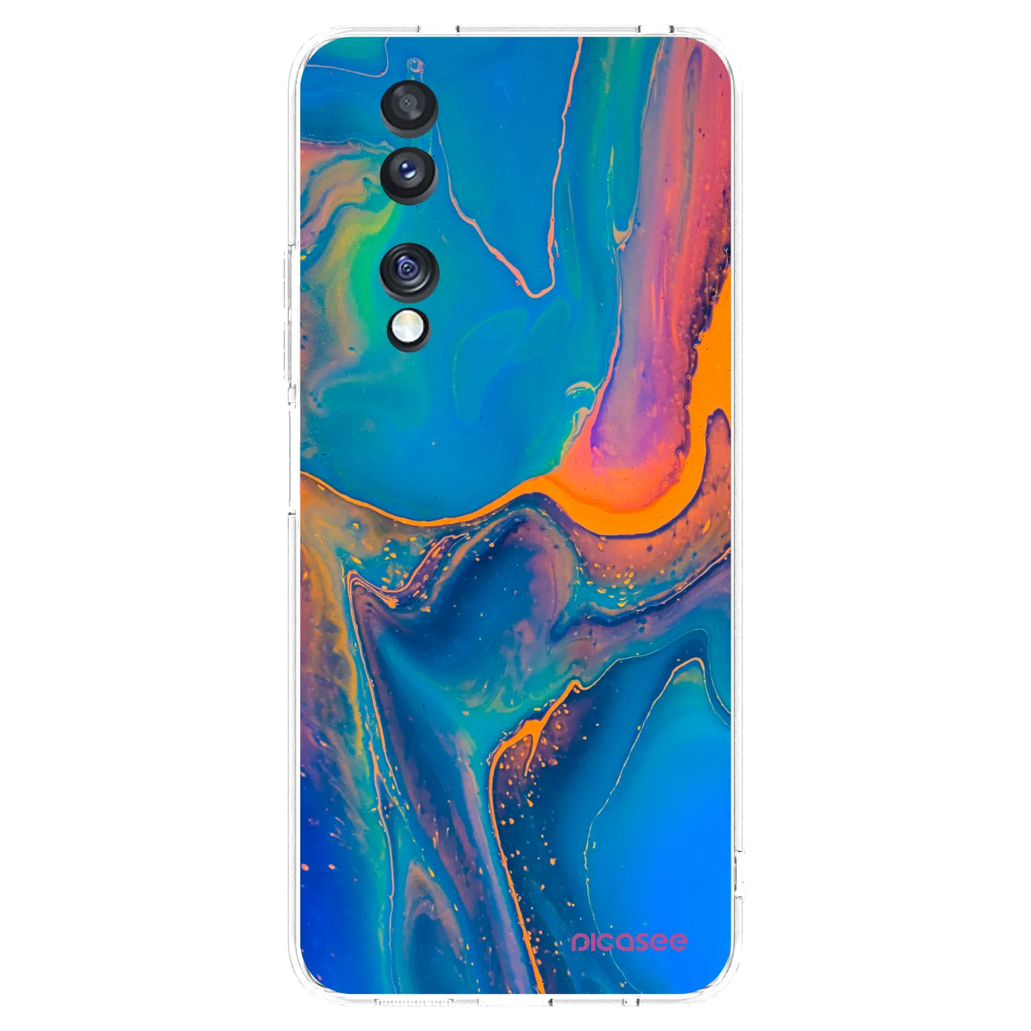 Picasee husă transparentă din silicon pentru Honor 70 - Rainbow
