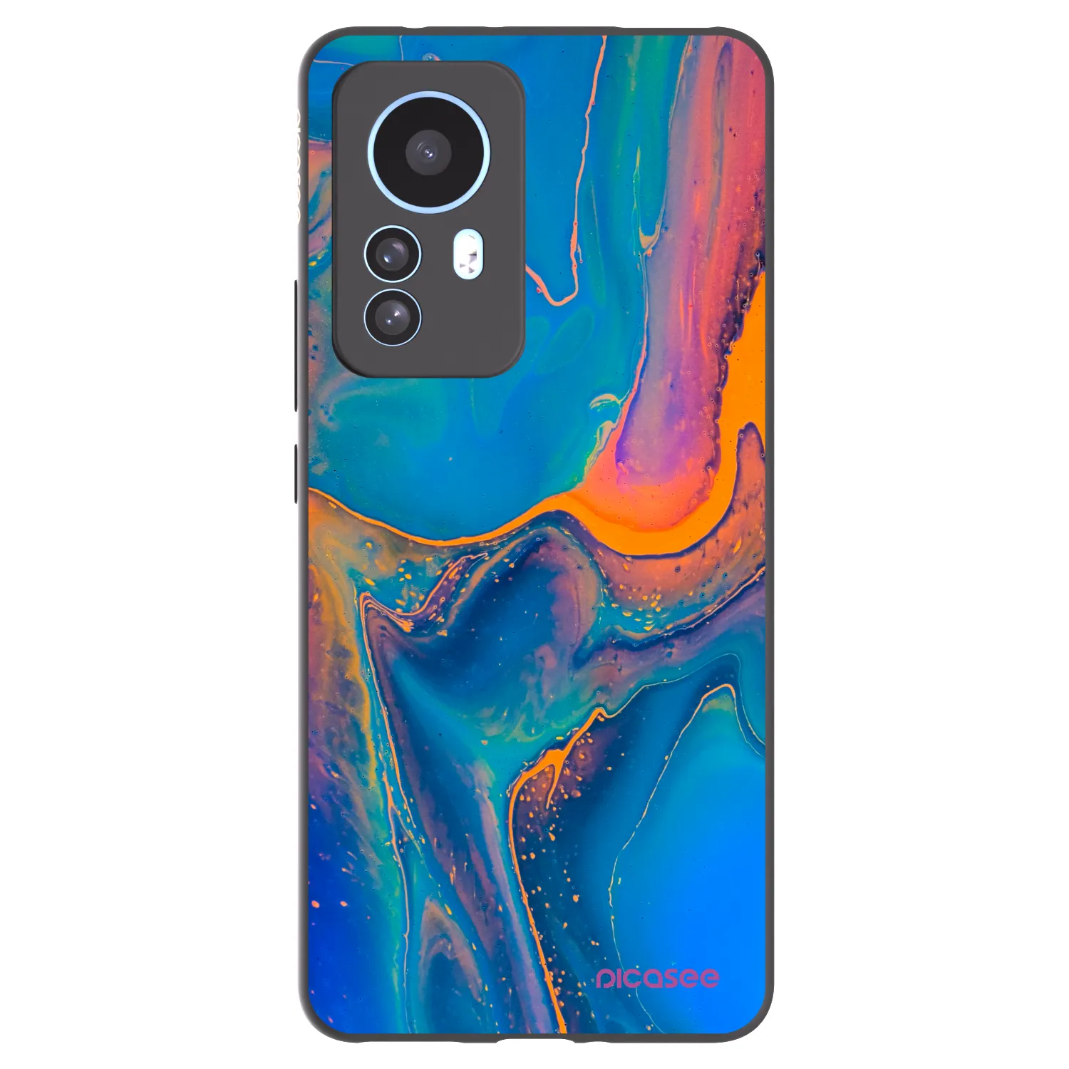 Picasee husă neagră din silicon pentru Xiaomi 12T Pro - Rainbow