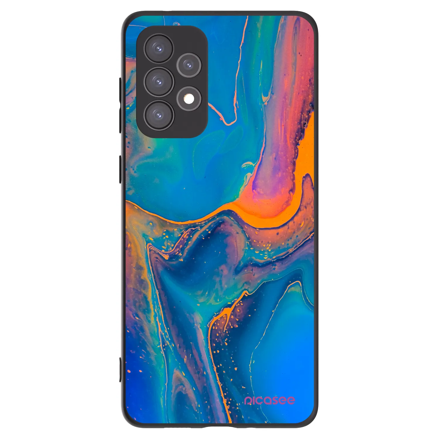 Picasee husă neagră din silicon pentru Samsung Galaxy A73 5G - Rainbow