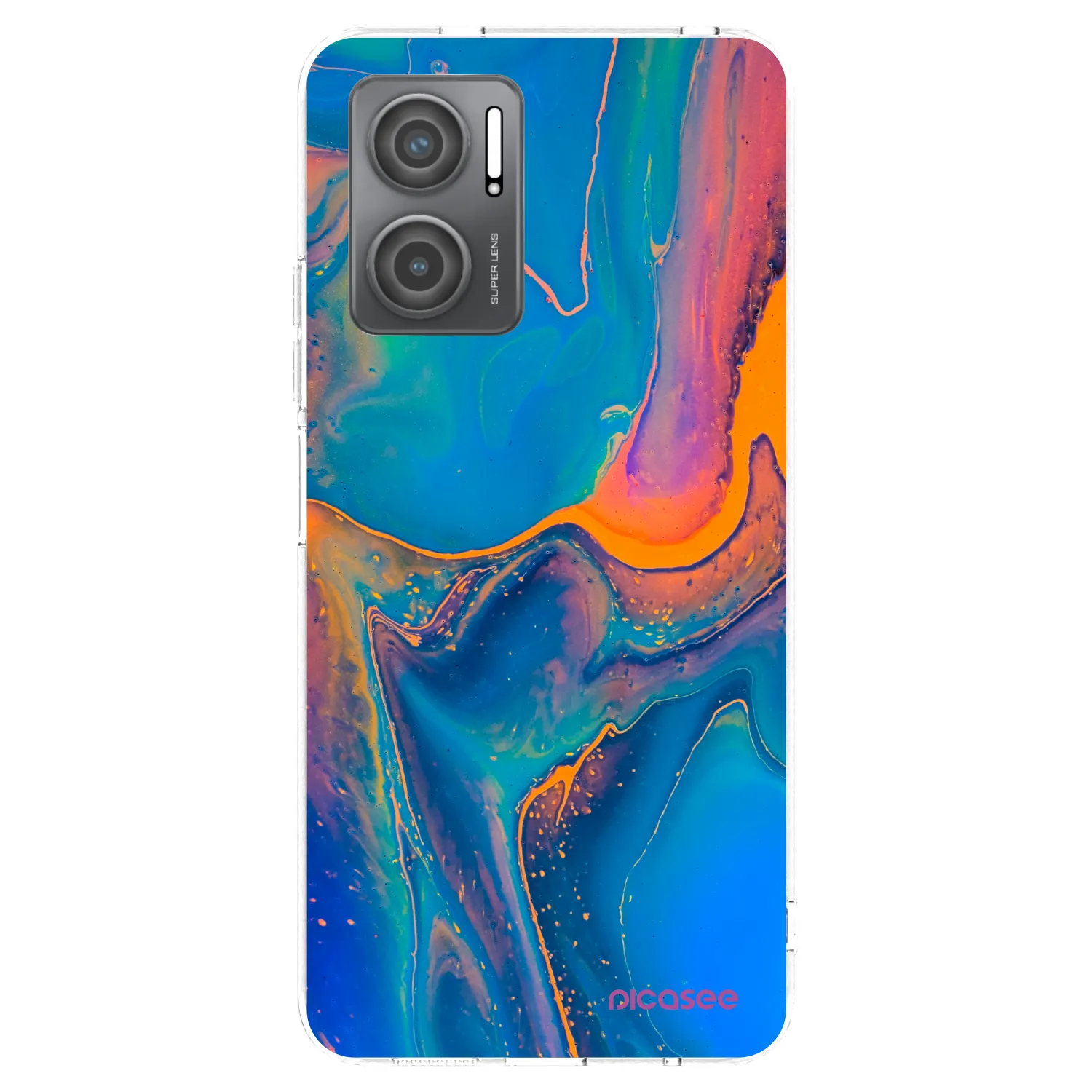 Picasee husă transparentă din silicon pentru Xiaomi Redmi 10 5G - Rainbow