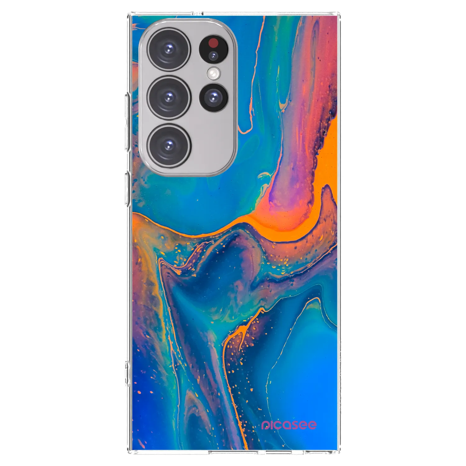 Picasee husă transparentă din silicon pentru Samsung Galaxy S23 Ultra 5G - Rainbow