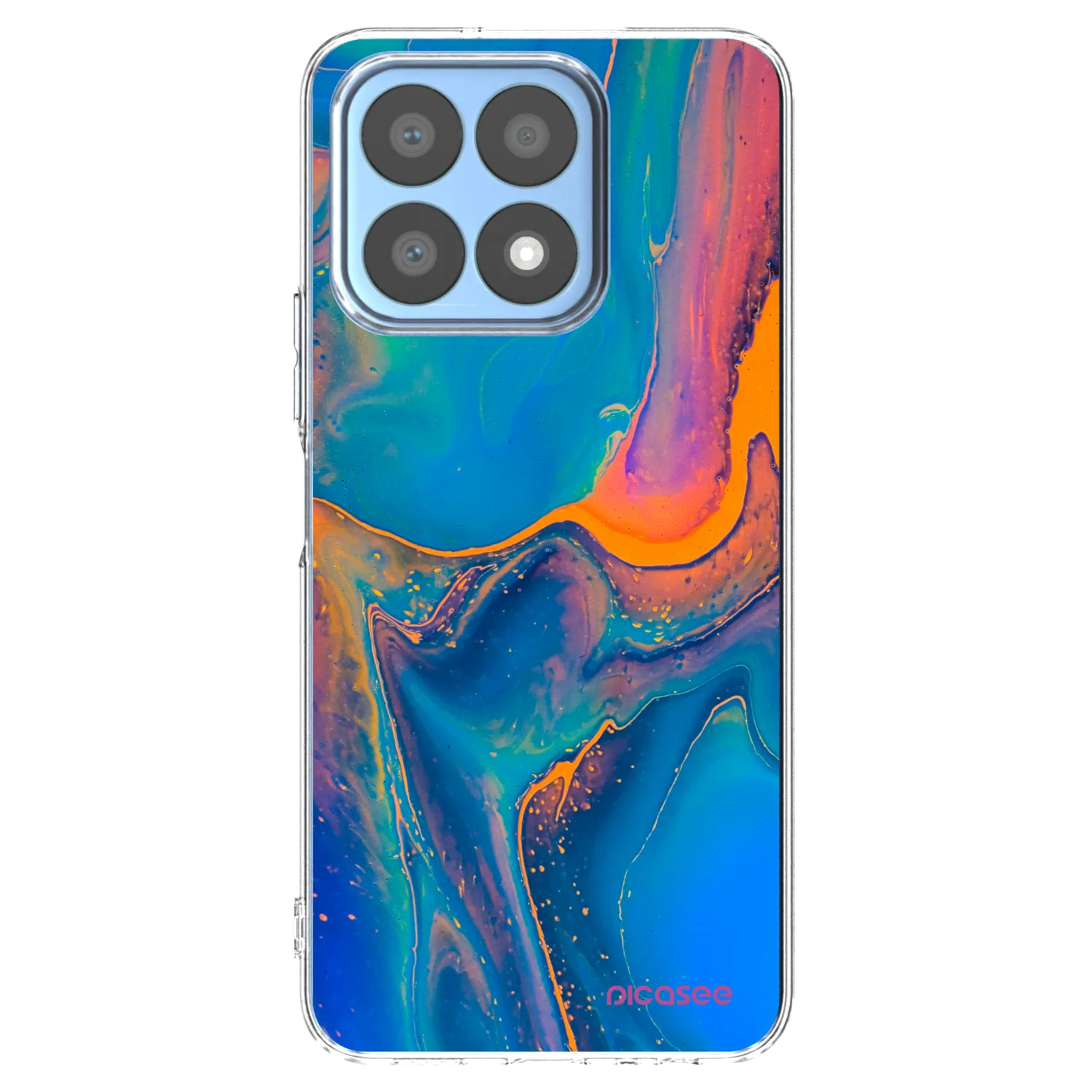 Picasee husă transparentă din silicon pentru Honor X8a - Rainbow