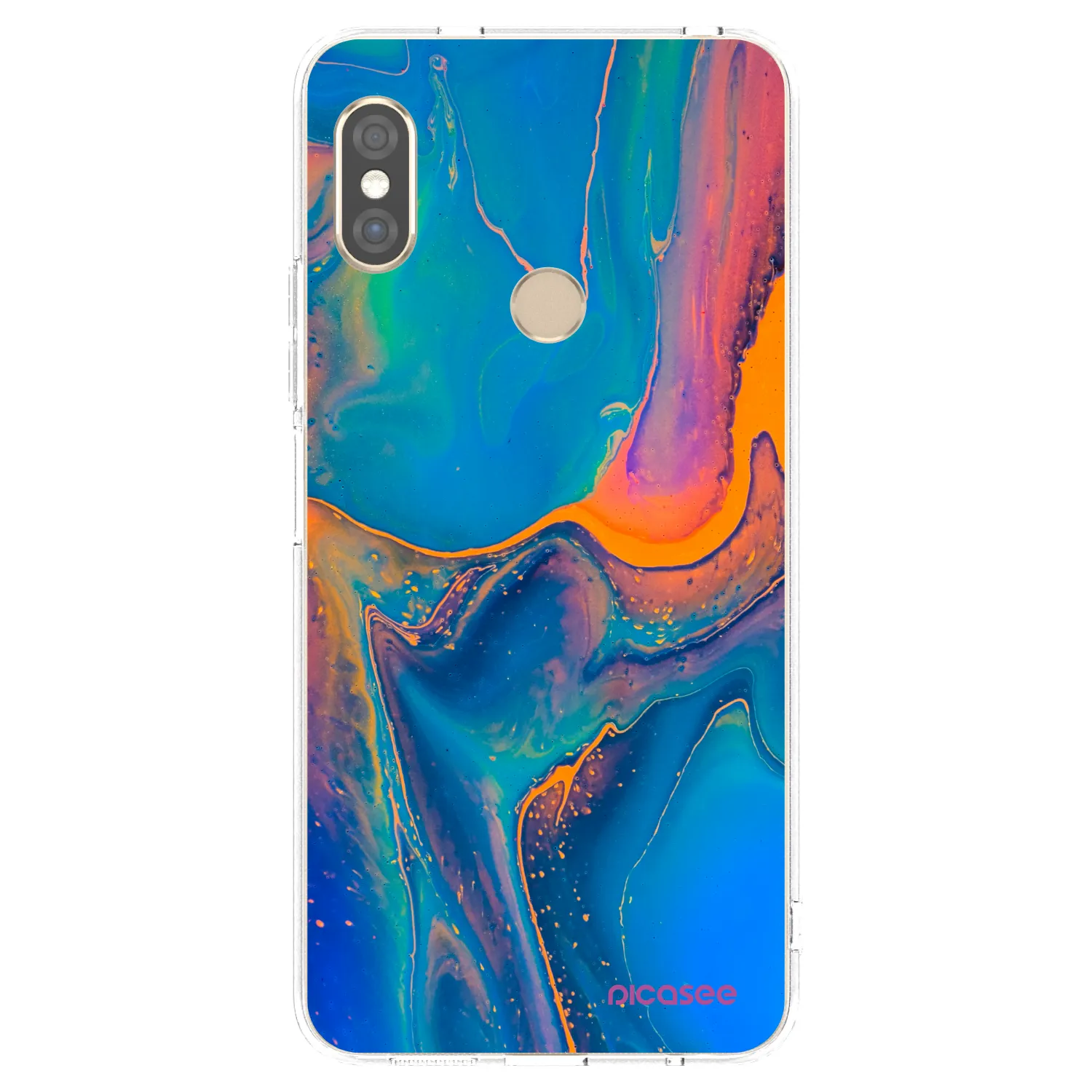 Picasee husă transparentă din silicon pentru Xiaomi Redmi Note 5 Global - Rainbow