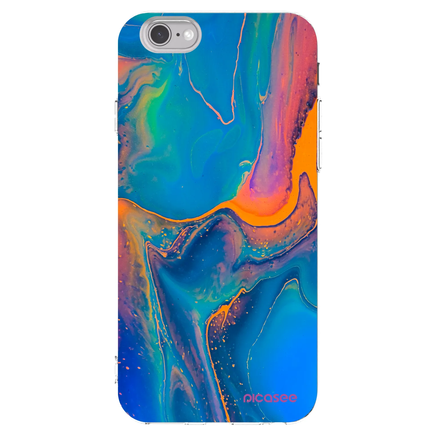 Picasee husă transparentă din silicon pentru Apple iPhone 6/6S - Rainbow