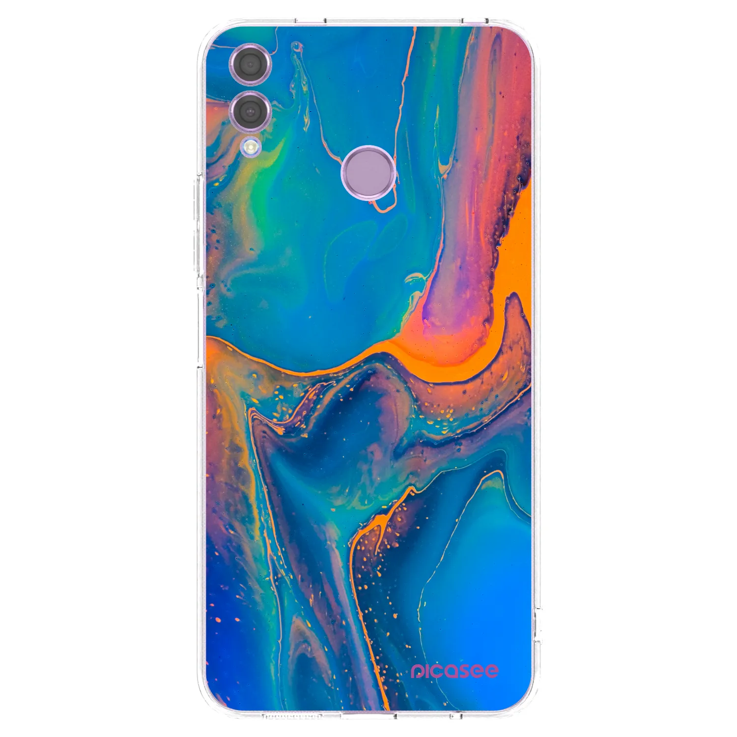 Picasee husă transparentă din silicon pentru Honor 8X - Rainbow