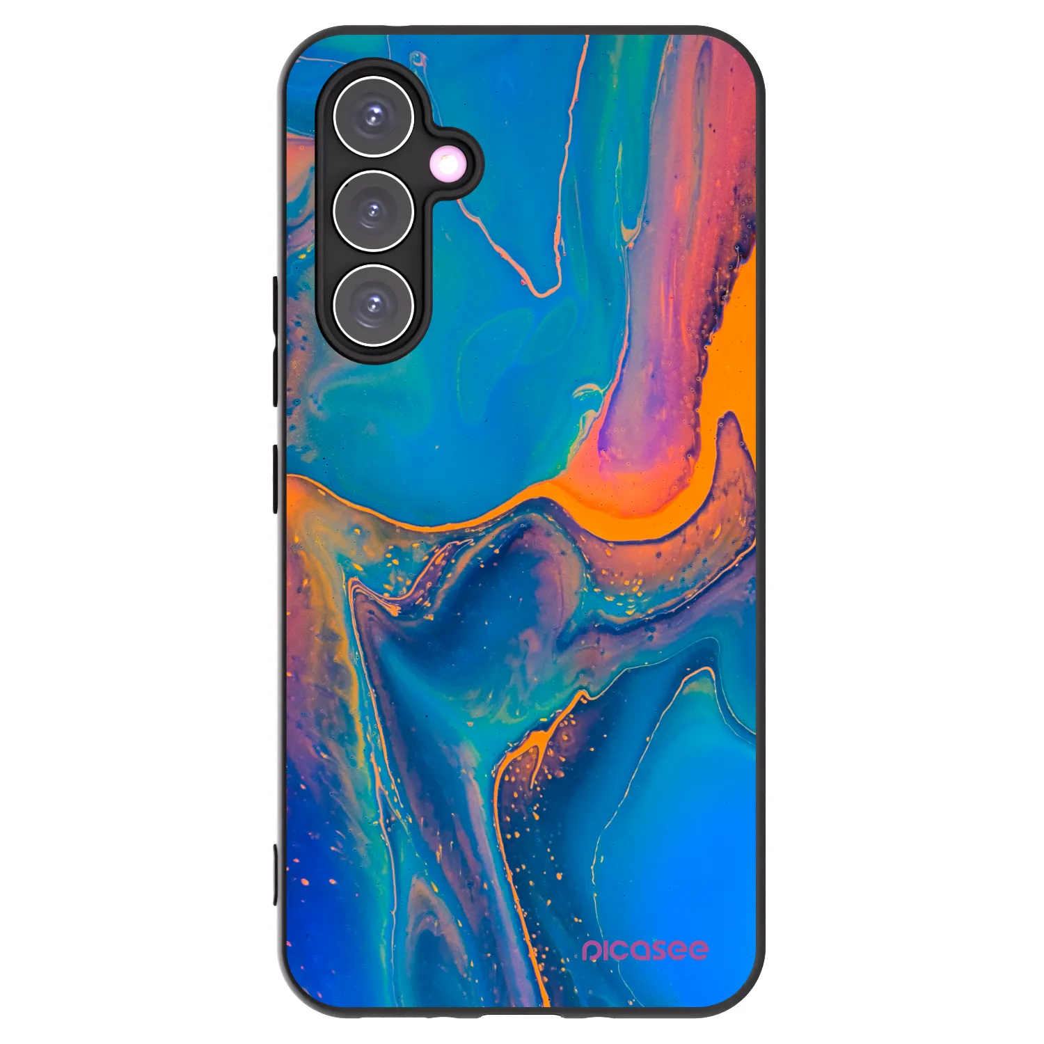 Picasee husă neagră din silicon pentru Samsung Galaxy A54 5G A546B - Rainbow