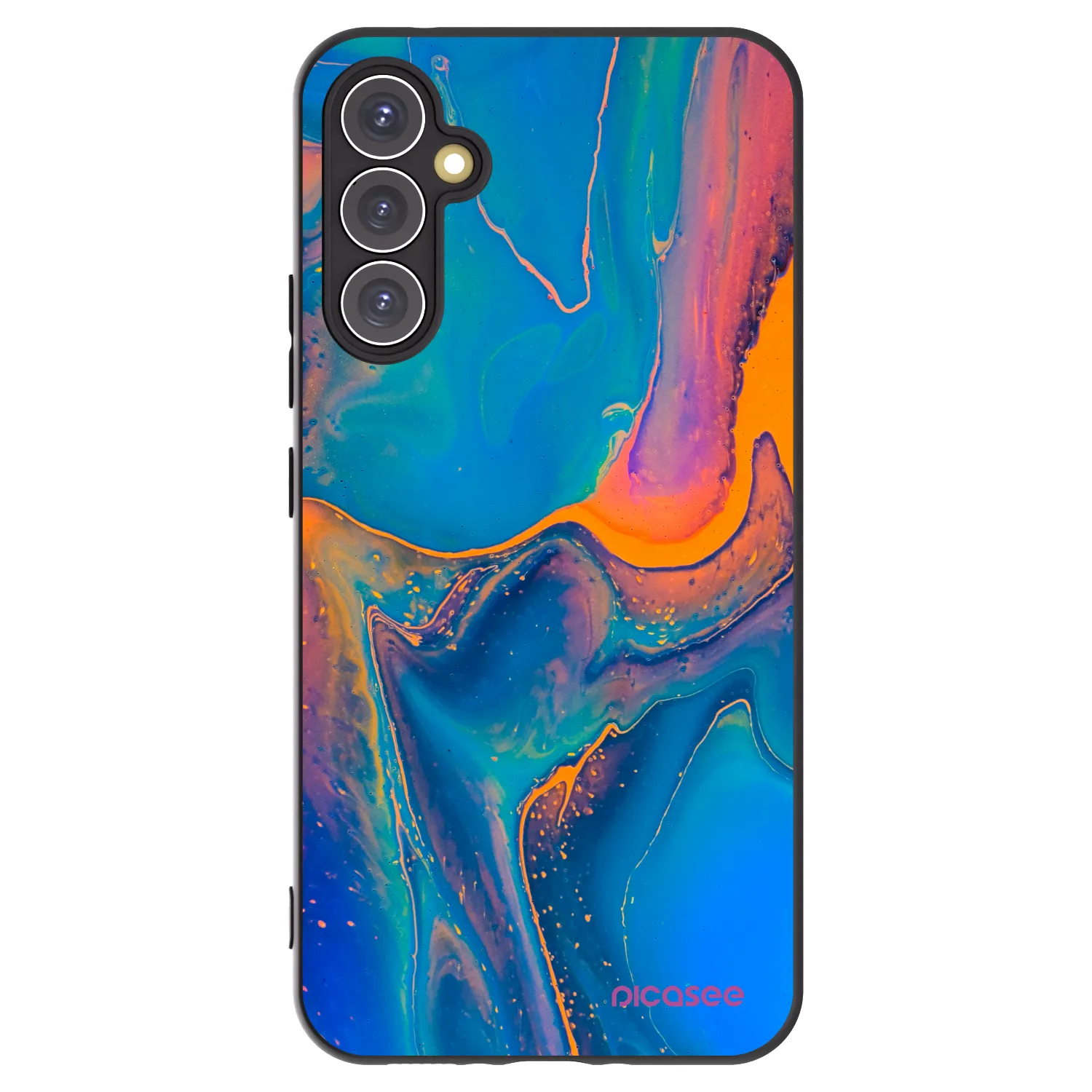 Picasee husă neagră din silicon pentru Samsung Galaxy A34 5G A346B - Rainbow