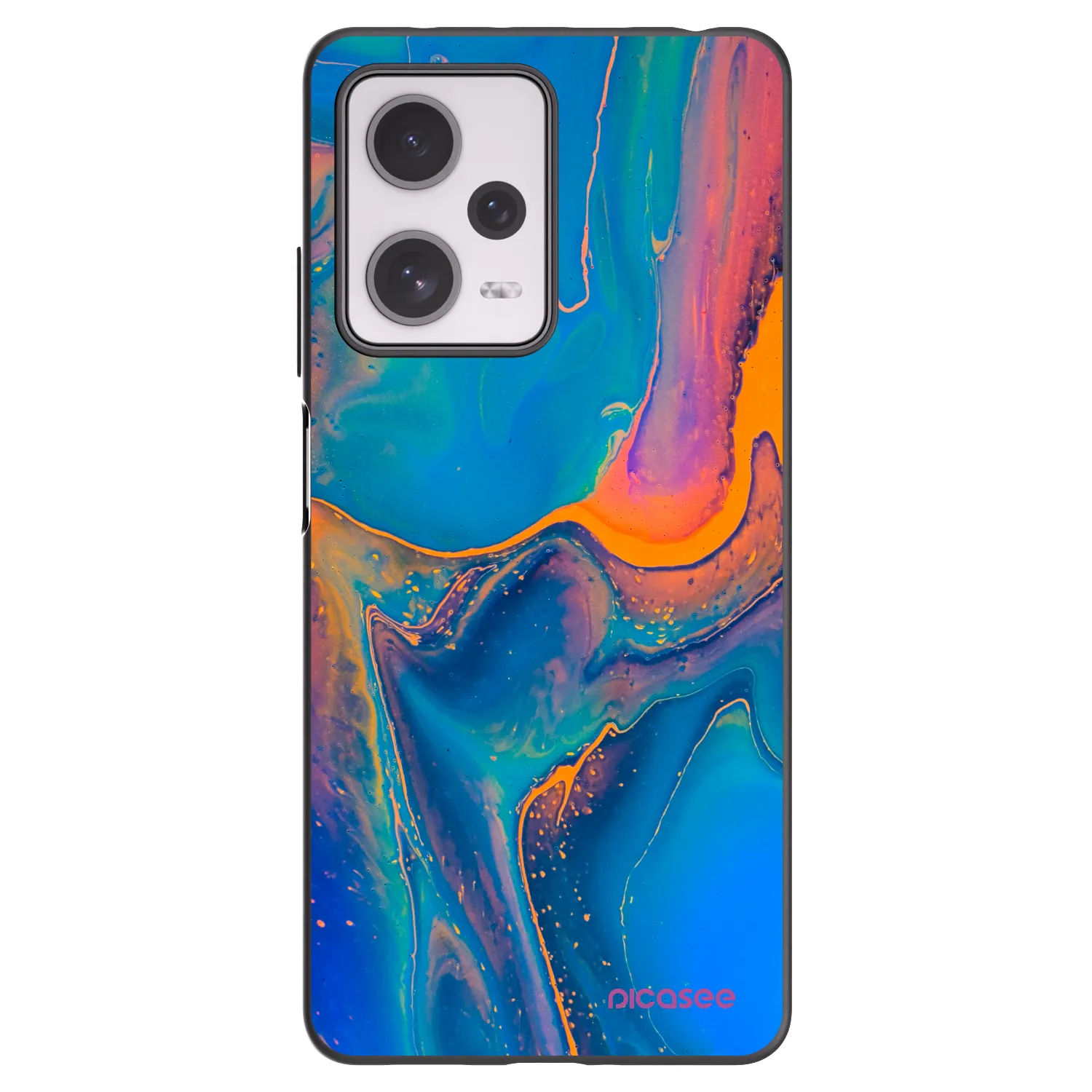 Picasee husă neagră din silicon pentru Xiaomi Redmi Note 12 Pro+ 5G - Rainbow