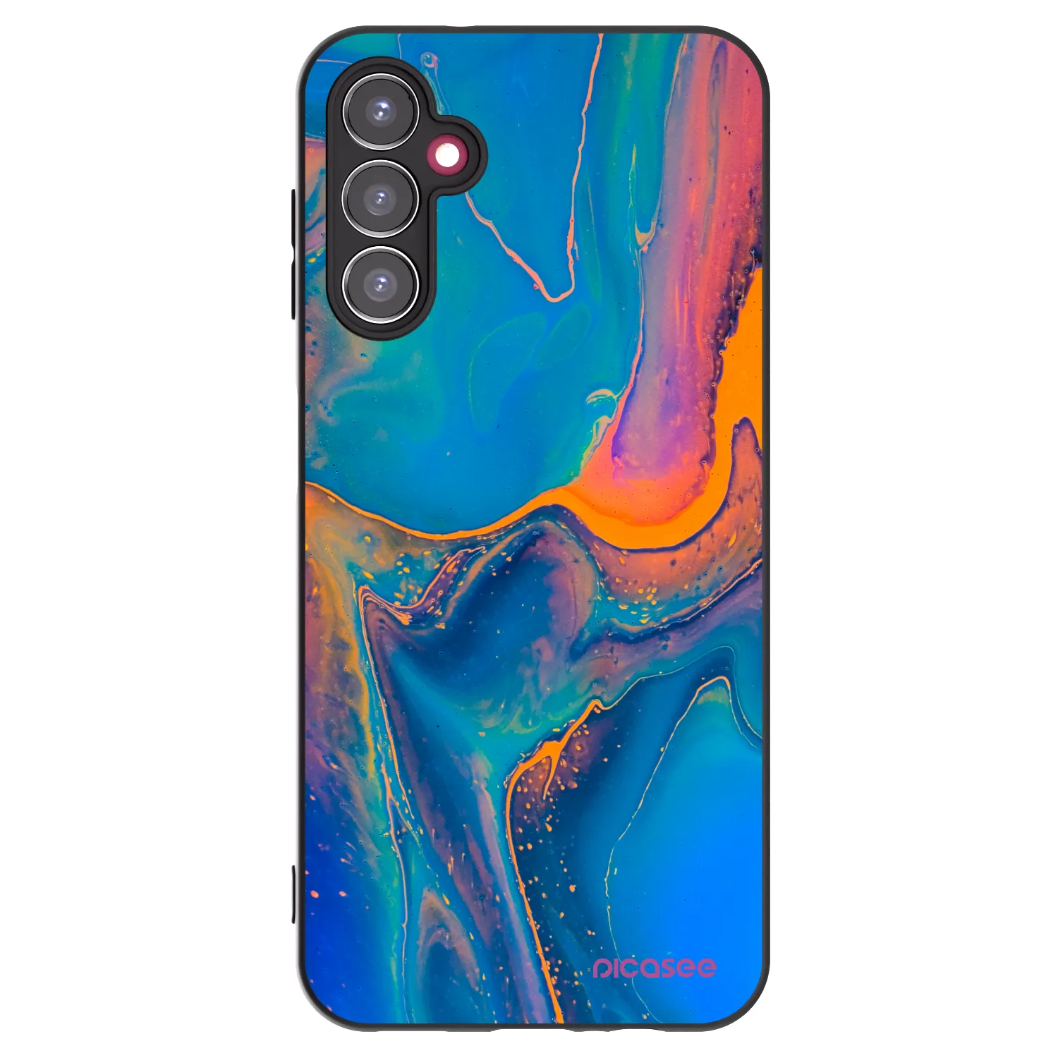 Picasee husă neagră din silicon pentru Samsung Galaxy A14 5G A146P - Rainbow