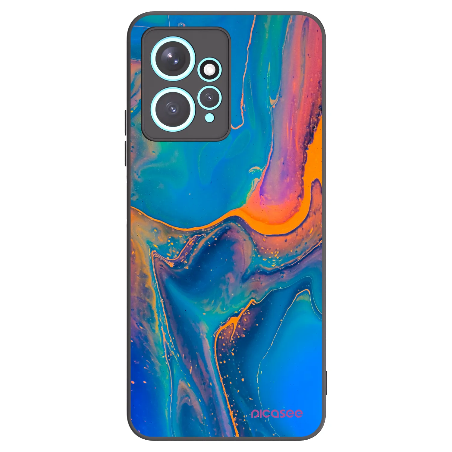 Picasee husă neagră din silicon pentru Xiaomi Redmi Note 12 4G - Rainbow