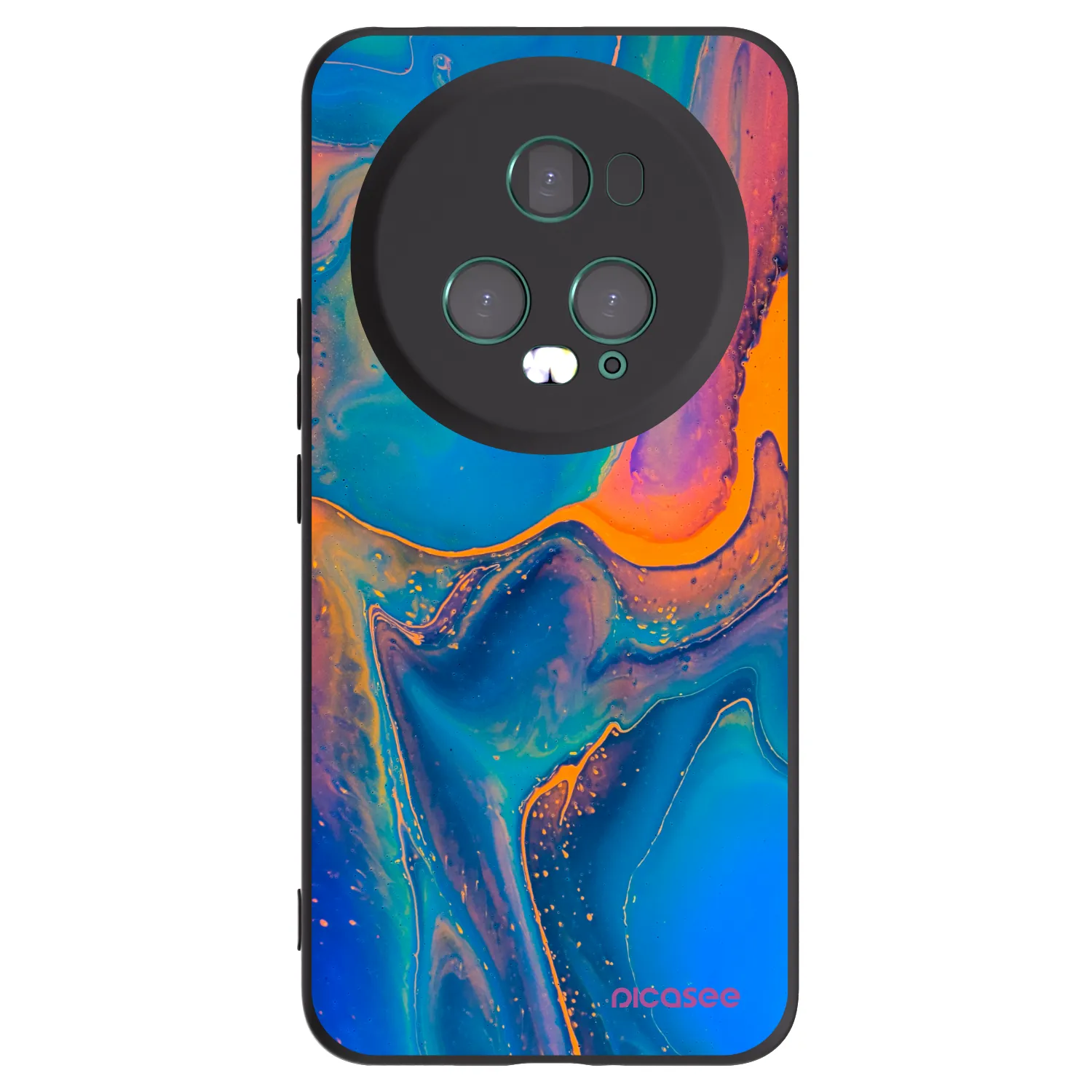 Picasee husă neagră din silicon pentru Honor Magic5 Pro - Rainbow