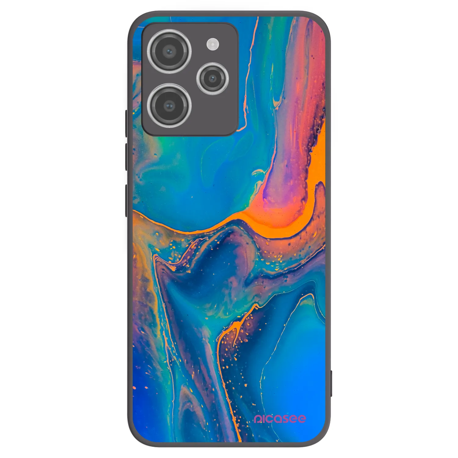 Picasee husă neagră din silicon pentru Xiaomi Redmi 12 4G - Rainbow