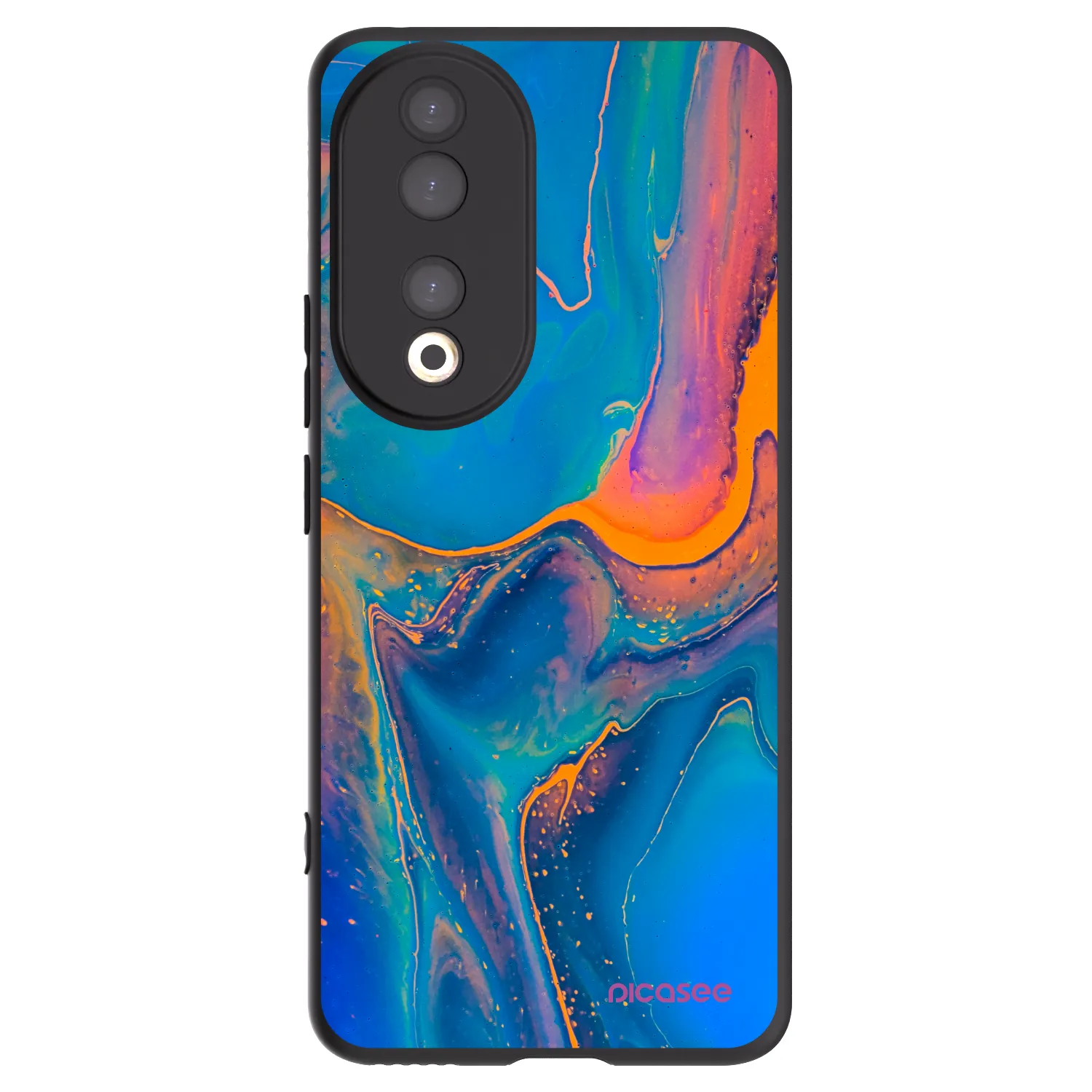 Picasee husă neagră din silicon pentru Honor 90 5G - Rainbow