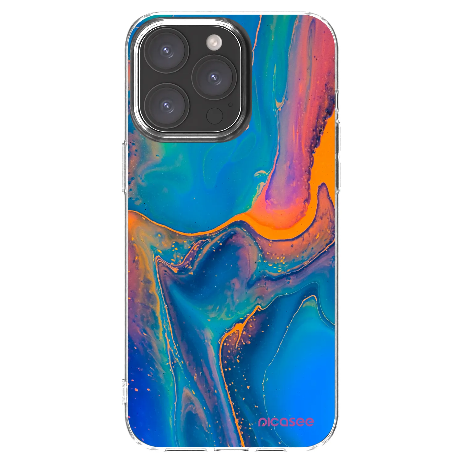 Picasee husă transparentă din silicon pentru Apple iPhone 15 Pro Max - Rainbow