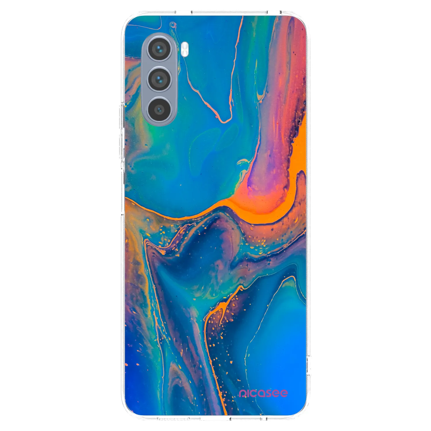 Picasee husă transparentă din silicon pentru Motorola Moto G62 - Rainbow
