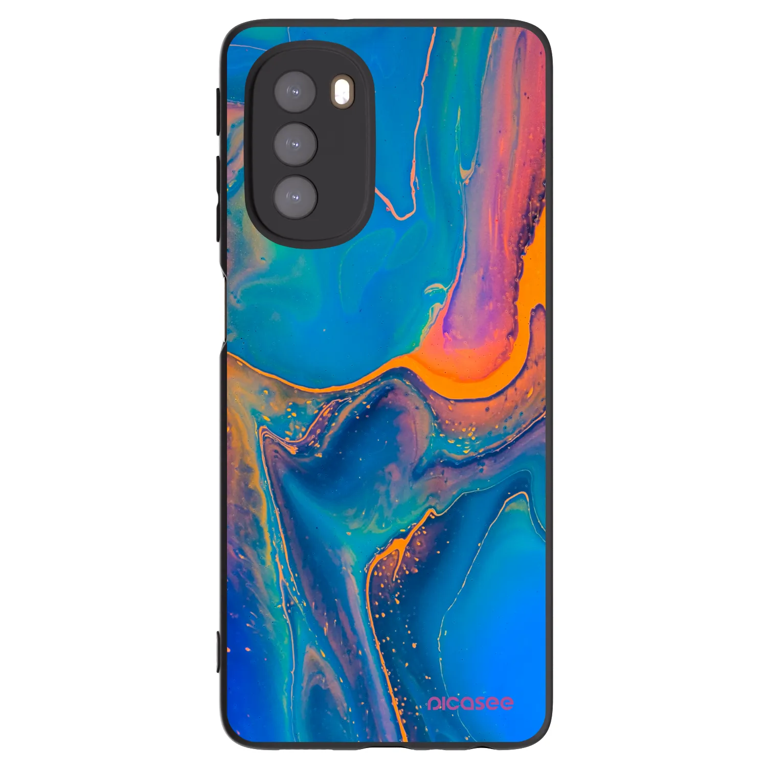 Picasee husă neagră din silicon pentru Motorola Moto G51 - Rainbow