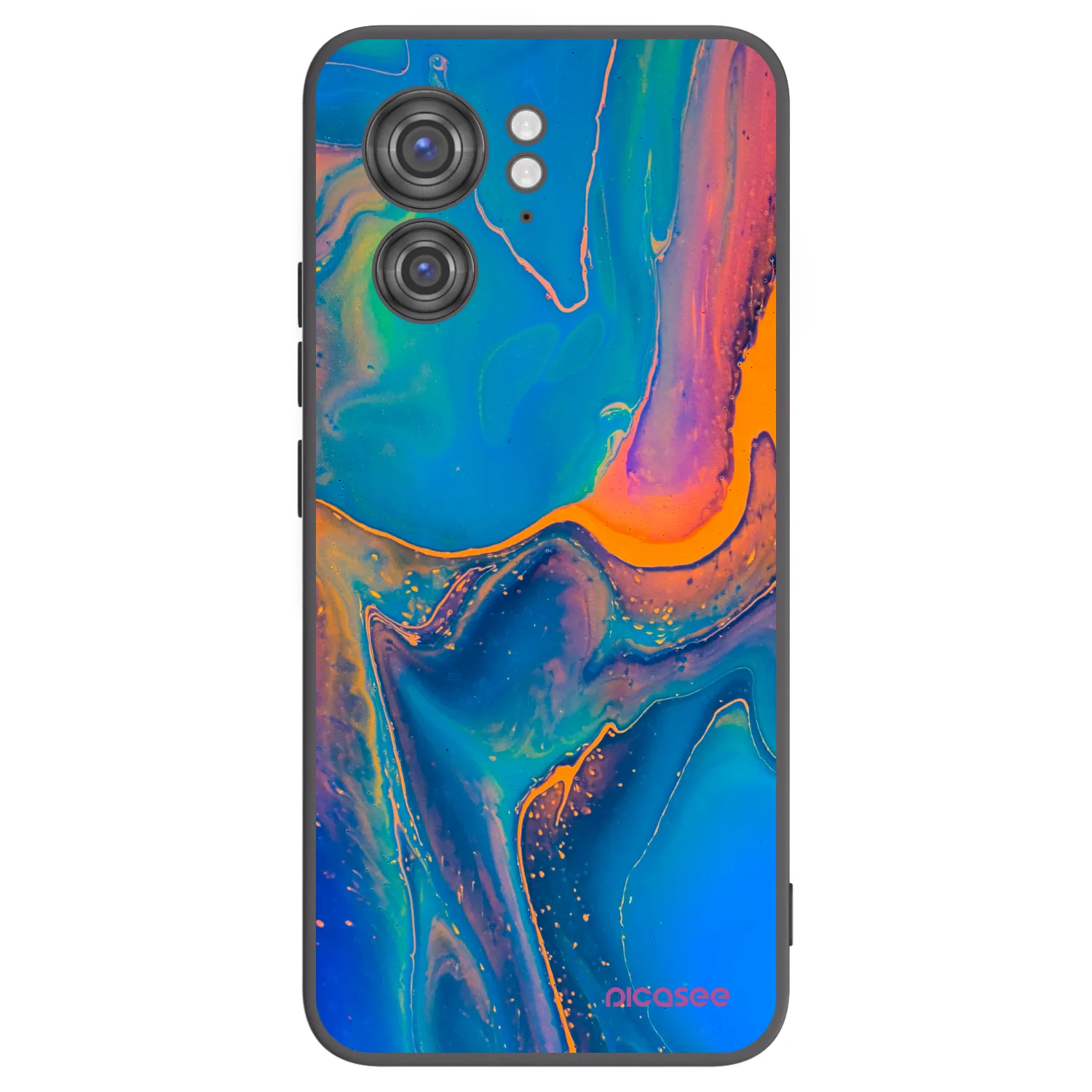 Picasee husă neagră din silicon pentru Motorola Edge 40 - Rainbow