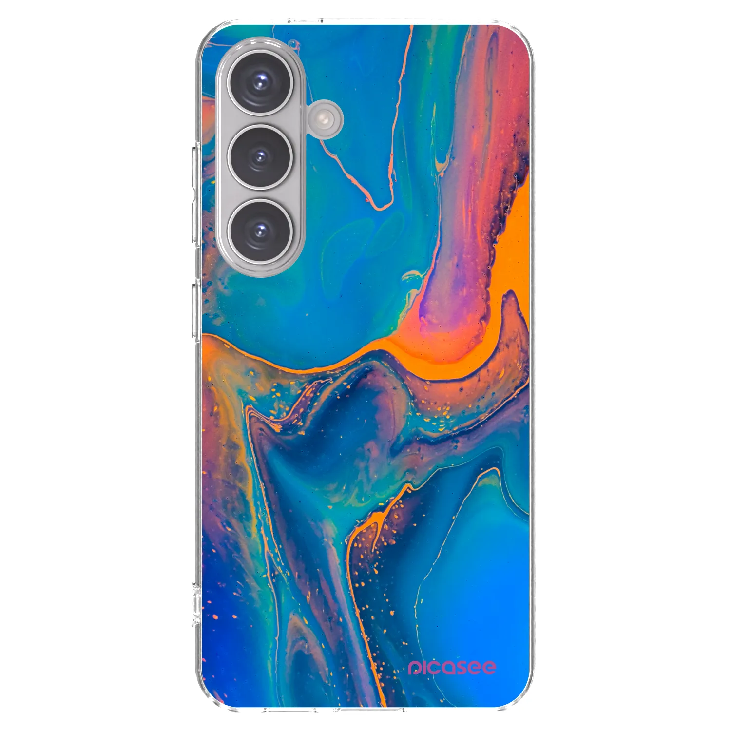 Picasee husă transparentă din silicon pentru Samsung Galaxy S24 S921B 5G - Rainbow