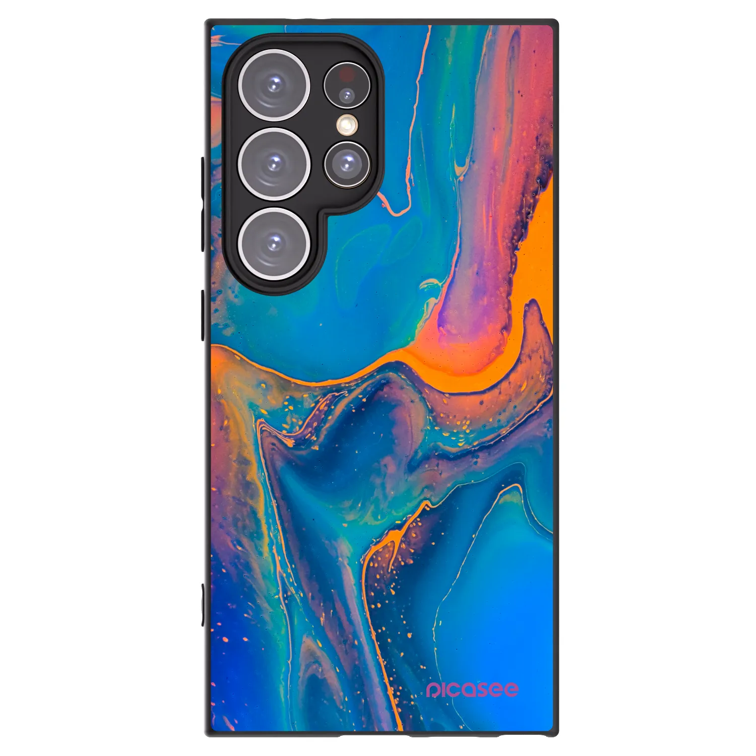 Picasee husă neagră din silicon pentru Samsung Galaxy S24 Ultra S928B 5G - Rainbow